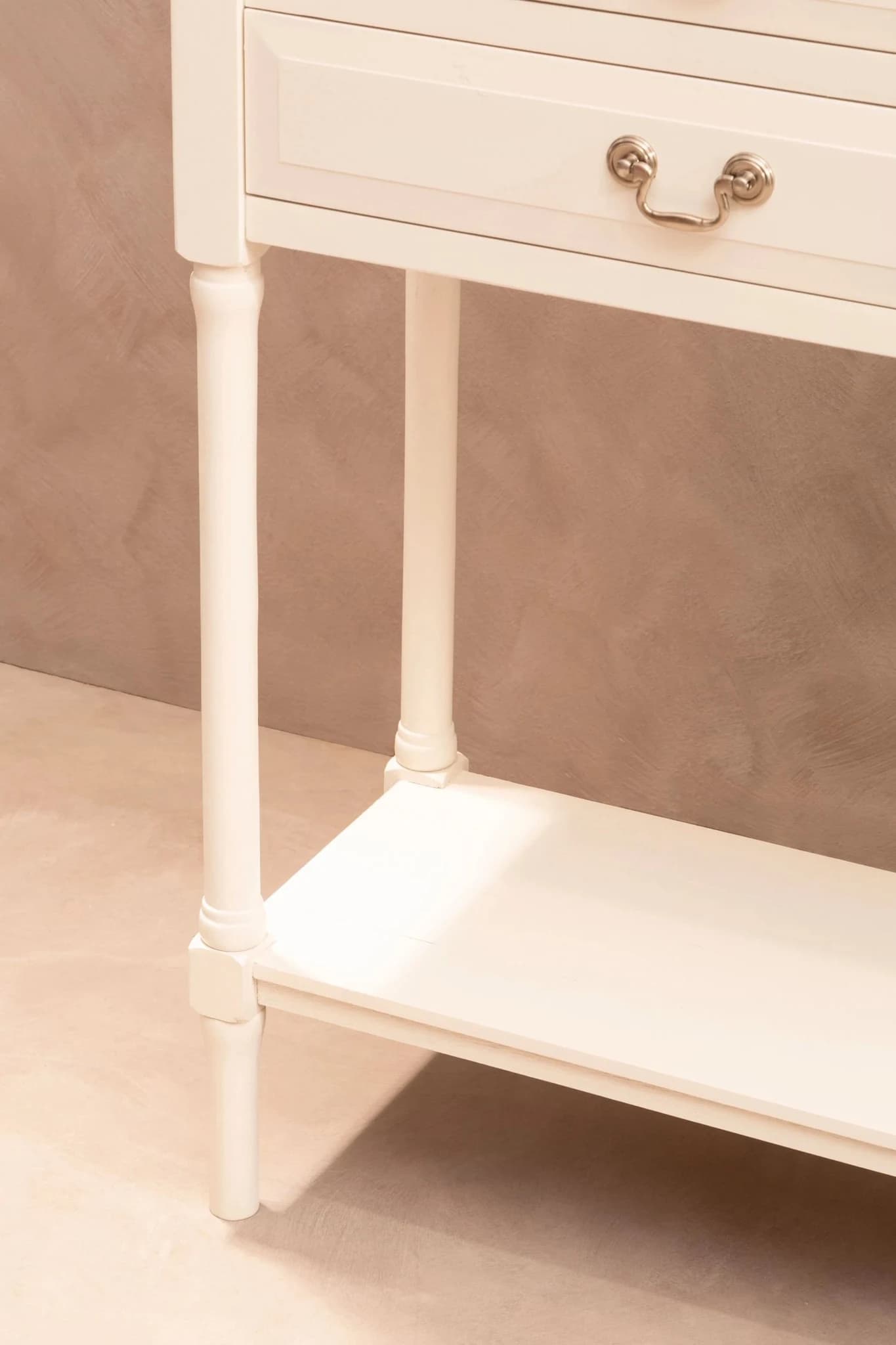 Heritage 4 Drawer White Wooden Console Table - Tables, photo 7 of 8
