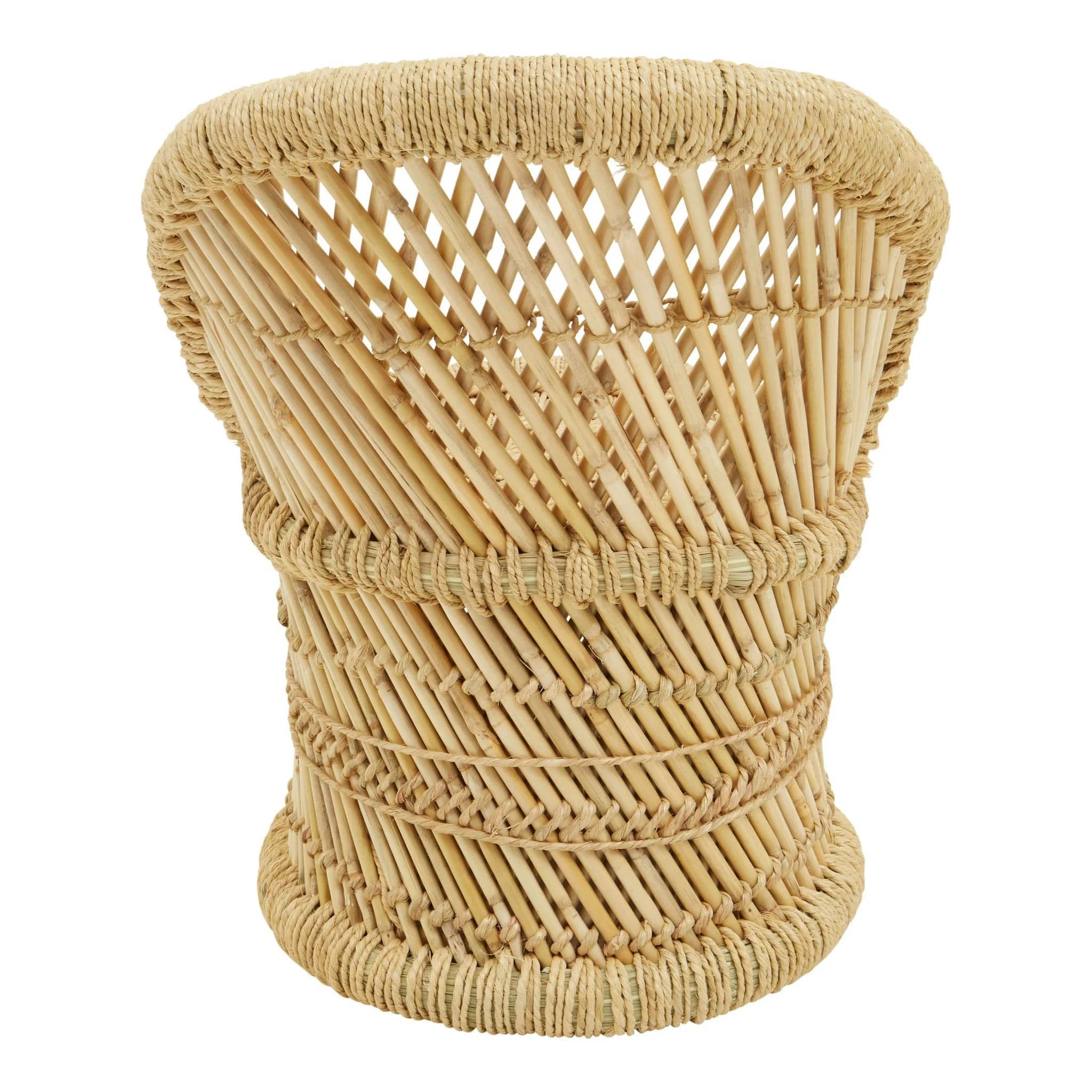 Rowan Childrens Natural Woven Bamboo Chair And Stool Set - Seating, photo 2 of 8