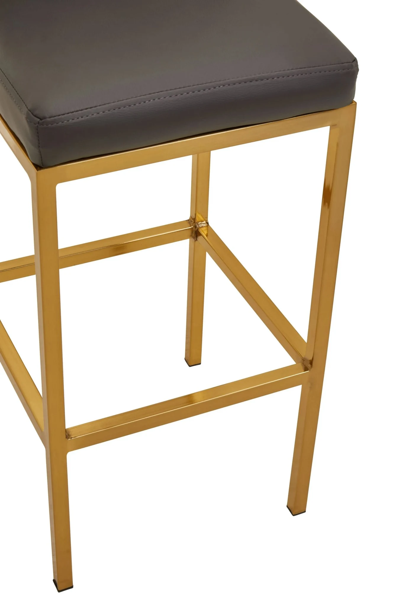 Baina Dark Grey And Gold Finish Bar Chair - Seating, photo 7 of 8