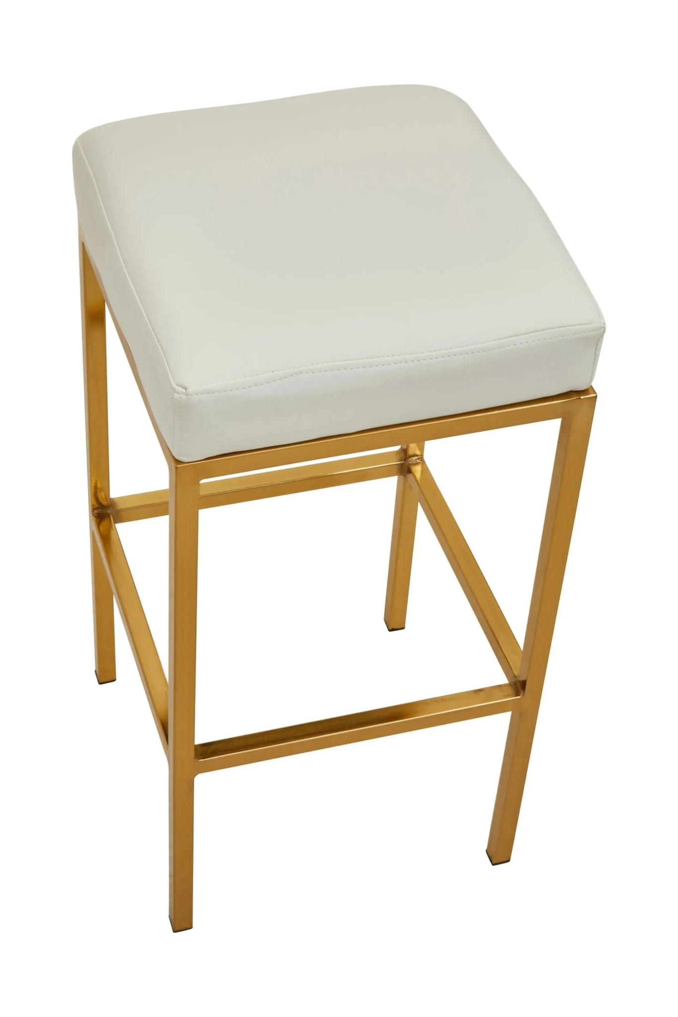 Baina White And Gold Finish Bar Stool - Seating, photo 2 of 6