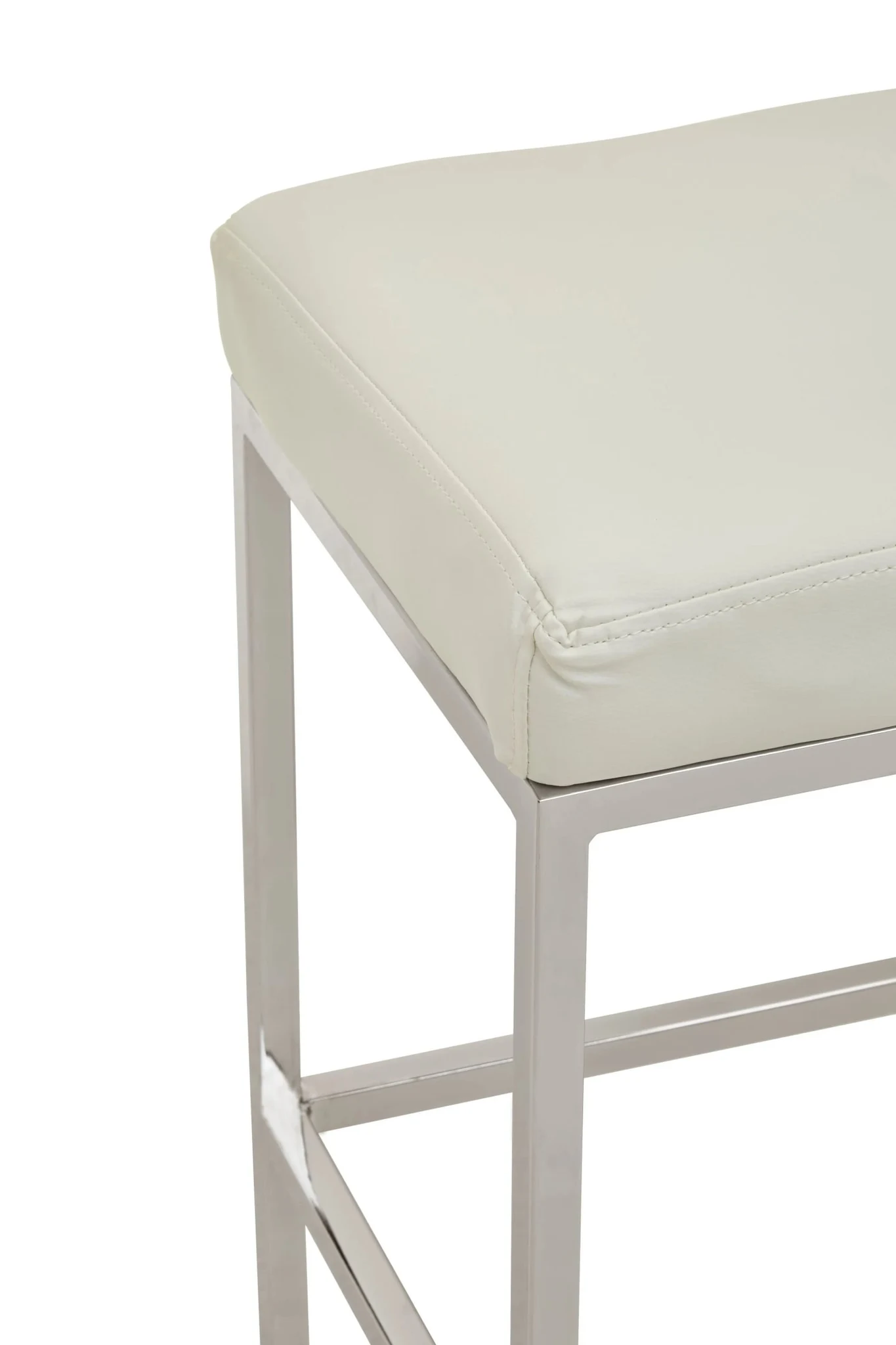 Baina White And Chrome Finish Bar Stool - Seating, photo 6 of 6