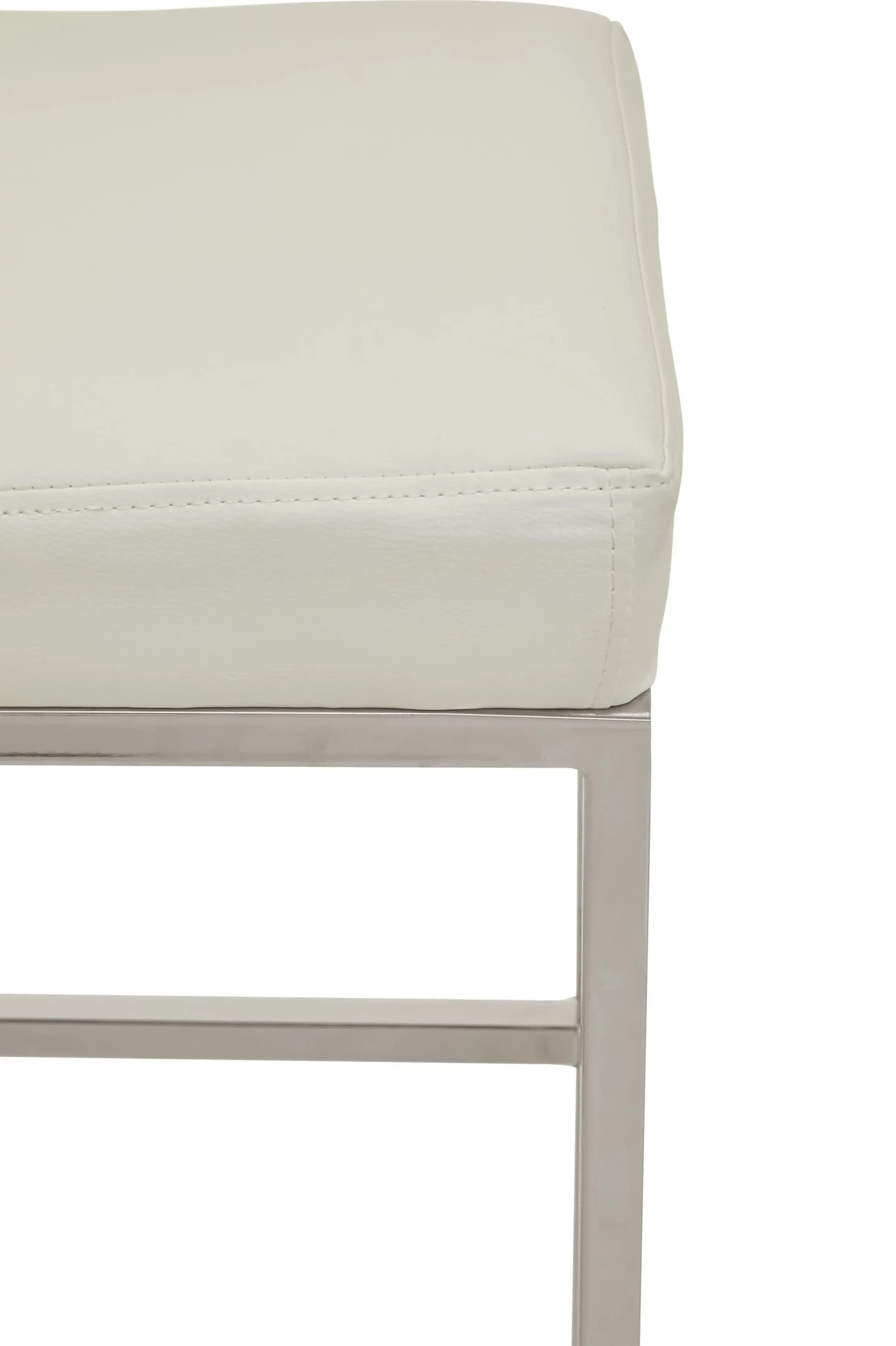 Baina White And Chrome Finish Bar Stool - Seating, photo 4 of 6