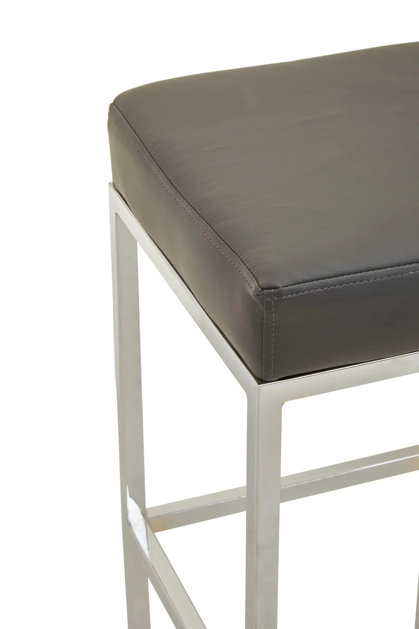 Baina Dark Grey And Chrome Finish Bar Stool - Seating, photo 7 of 7