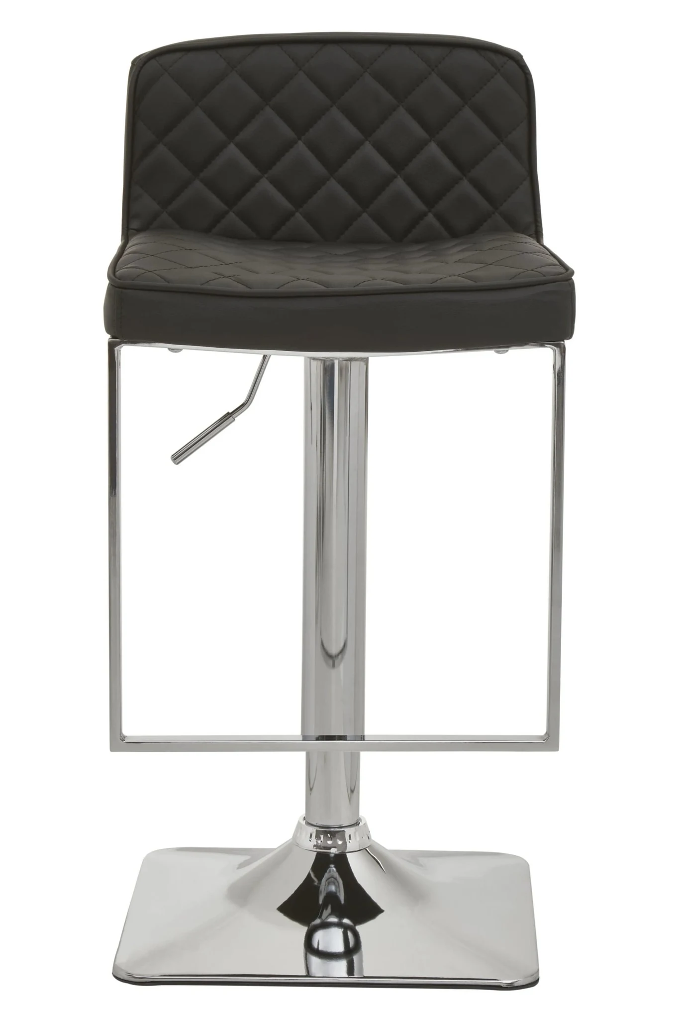 Baina Black And chrome Bar Stool With Square Base - Seating, photo 4 of 7