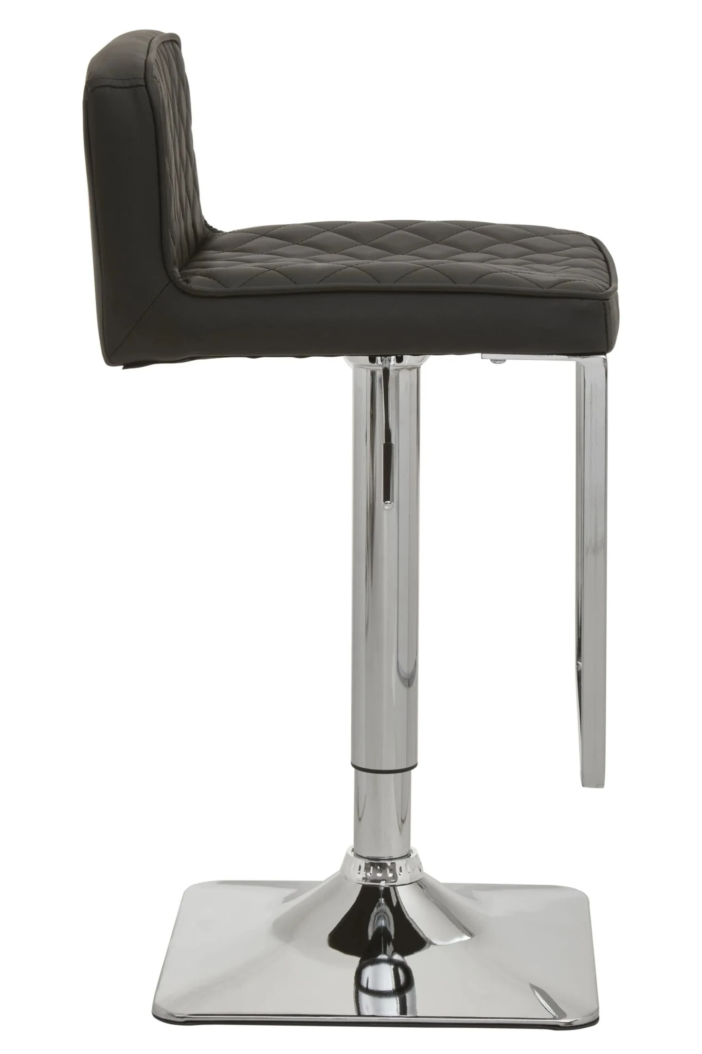 Baina Black And chrome Bar Stool With Square Base - Seating, photo 3 of 7