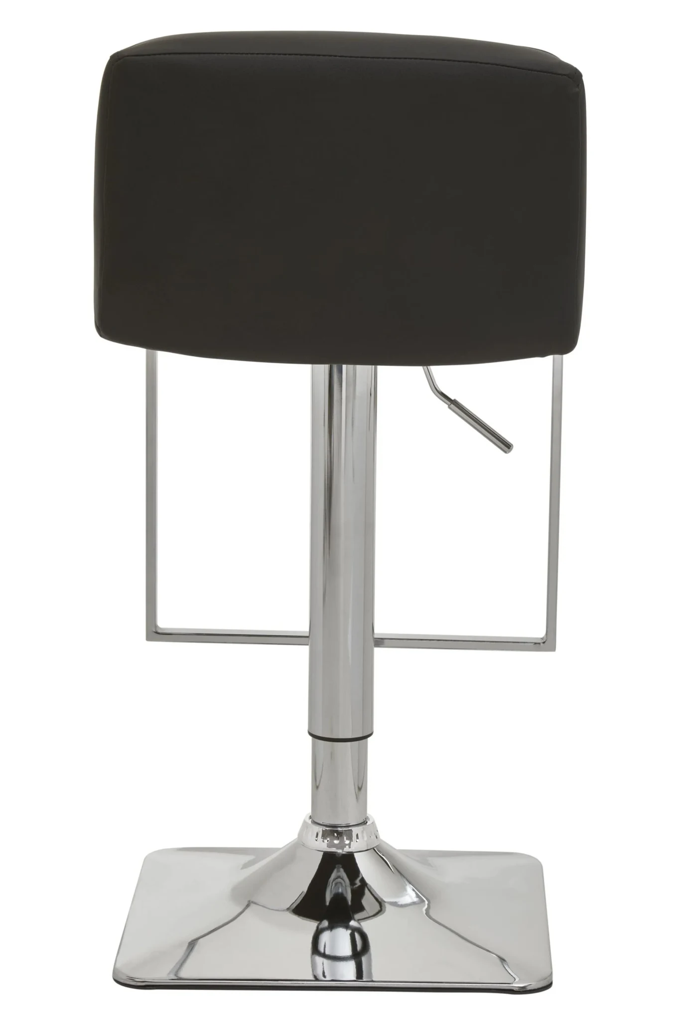 Baina Black And chrome Bar Stool With Square Base - Seating, photo 2 of 7