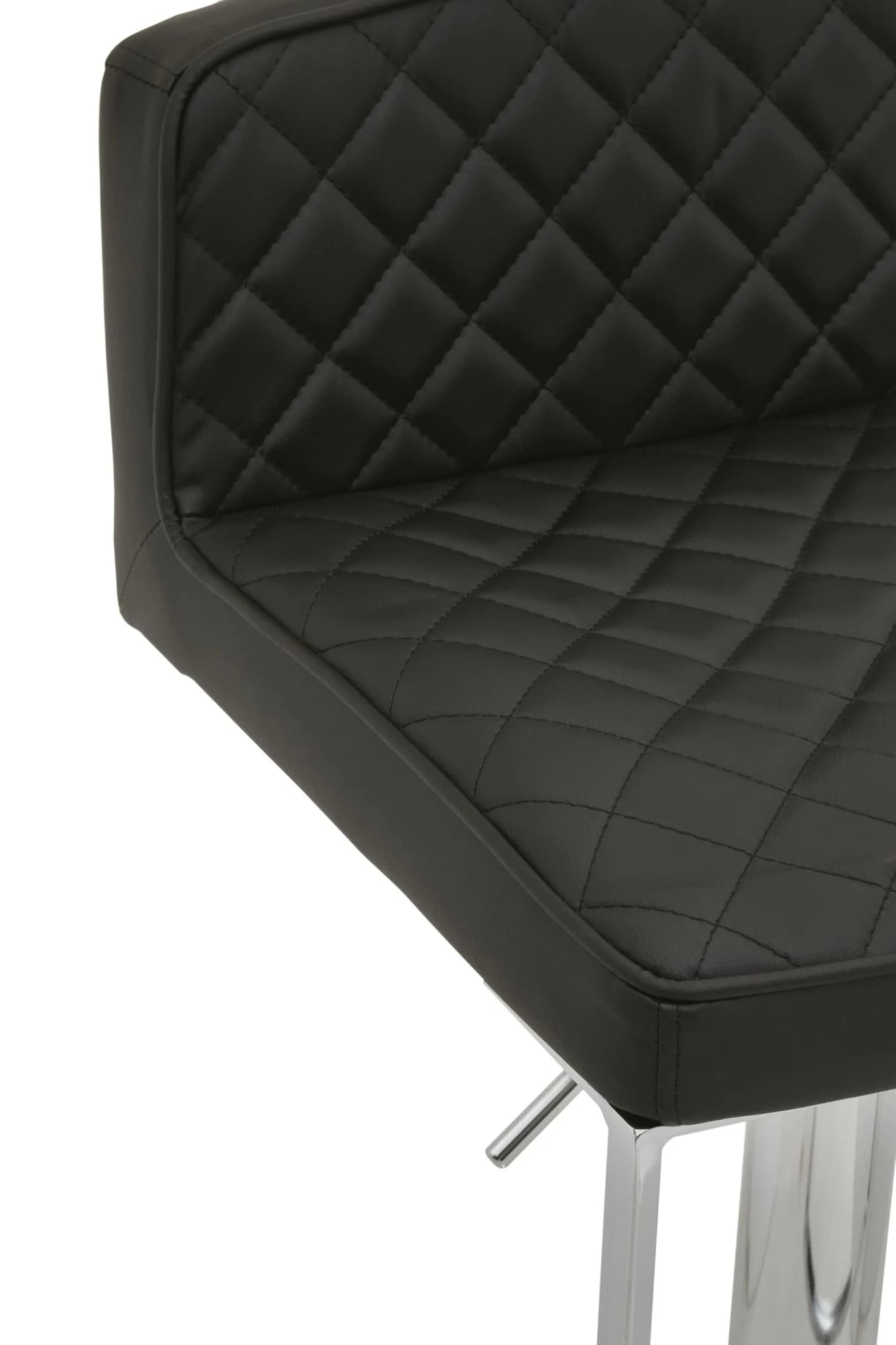 Baina Black And chrome Bar Stool With Square Base - Seating, photo 7 of 7