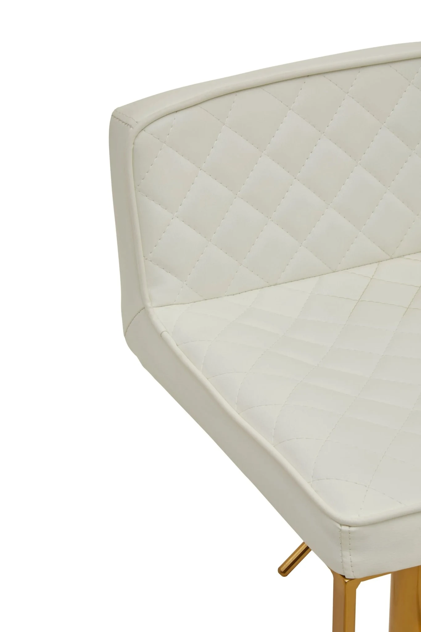 Baina White And Gold Bar Stool With Square Base - Seating, photo 8 of 8