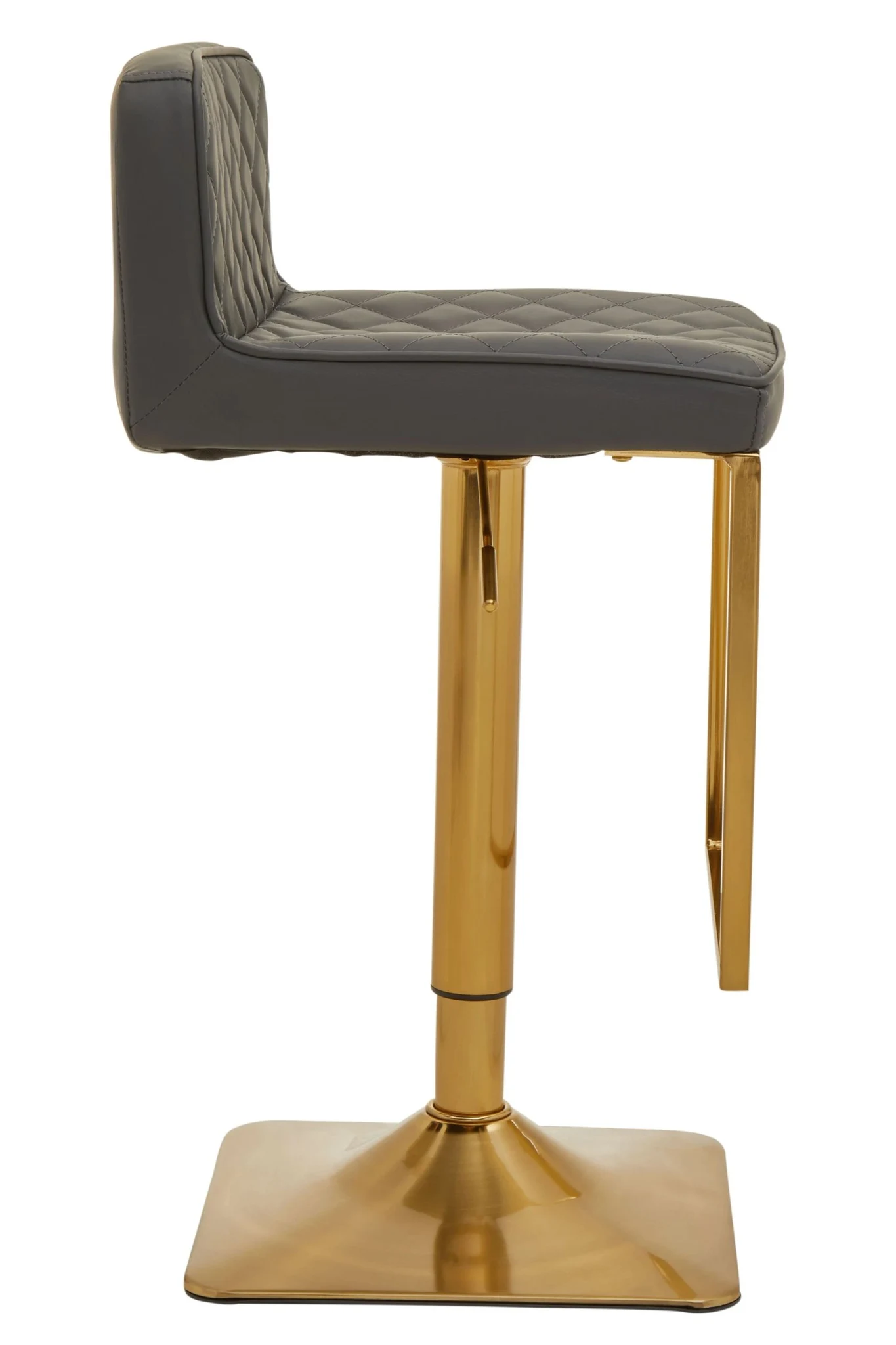 Baina Dark Grey And Gold Square Base Bar Stool - Seating, photo 3 of 8