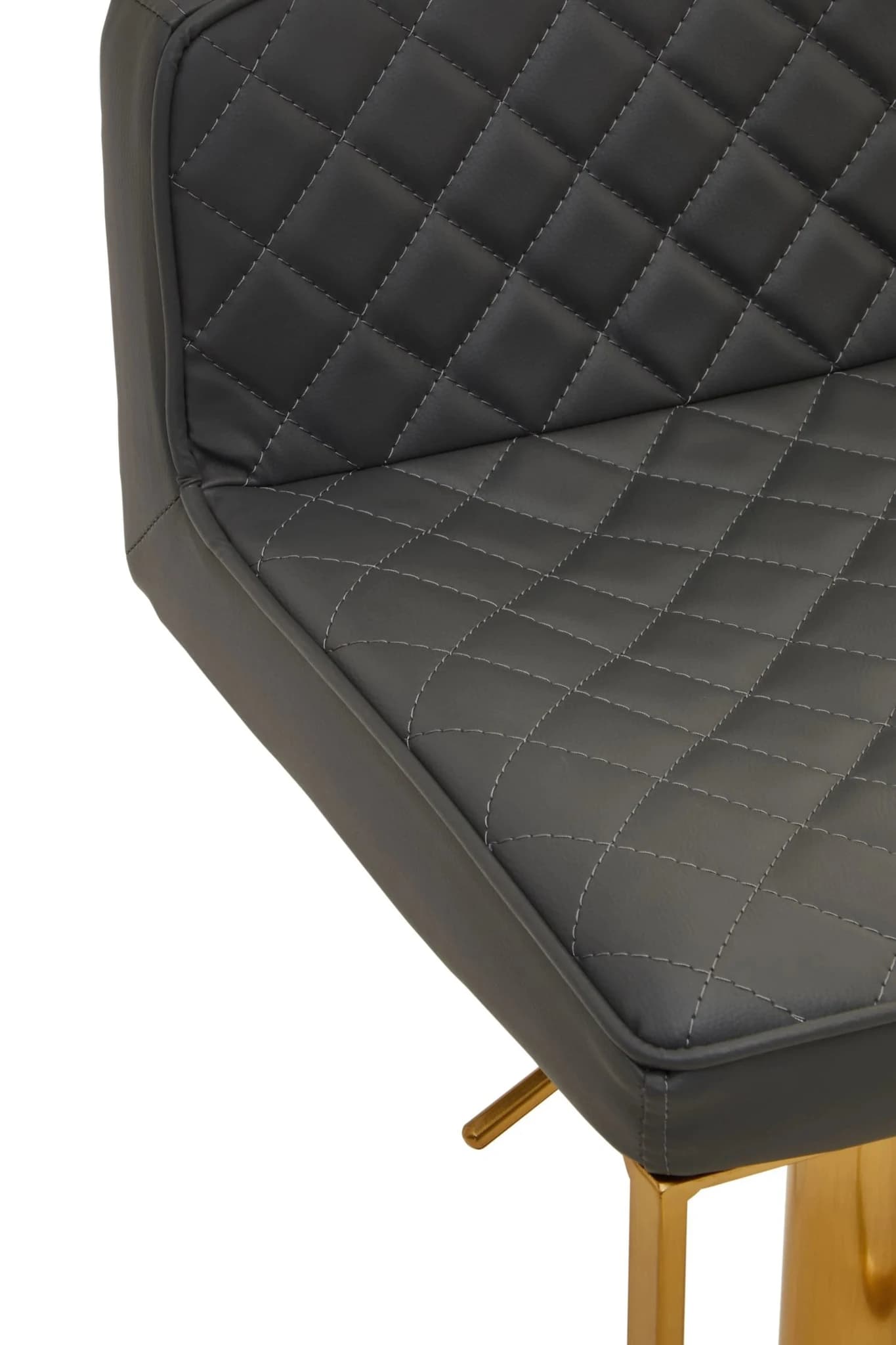 Baina Dark Grey And Gold Square Base Bar Stool - Seating, photo 8 of 8