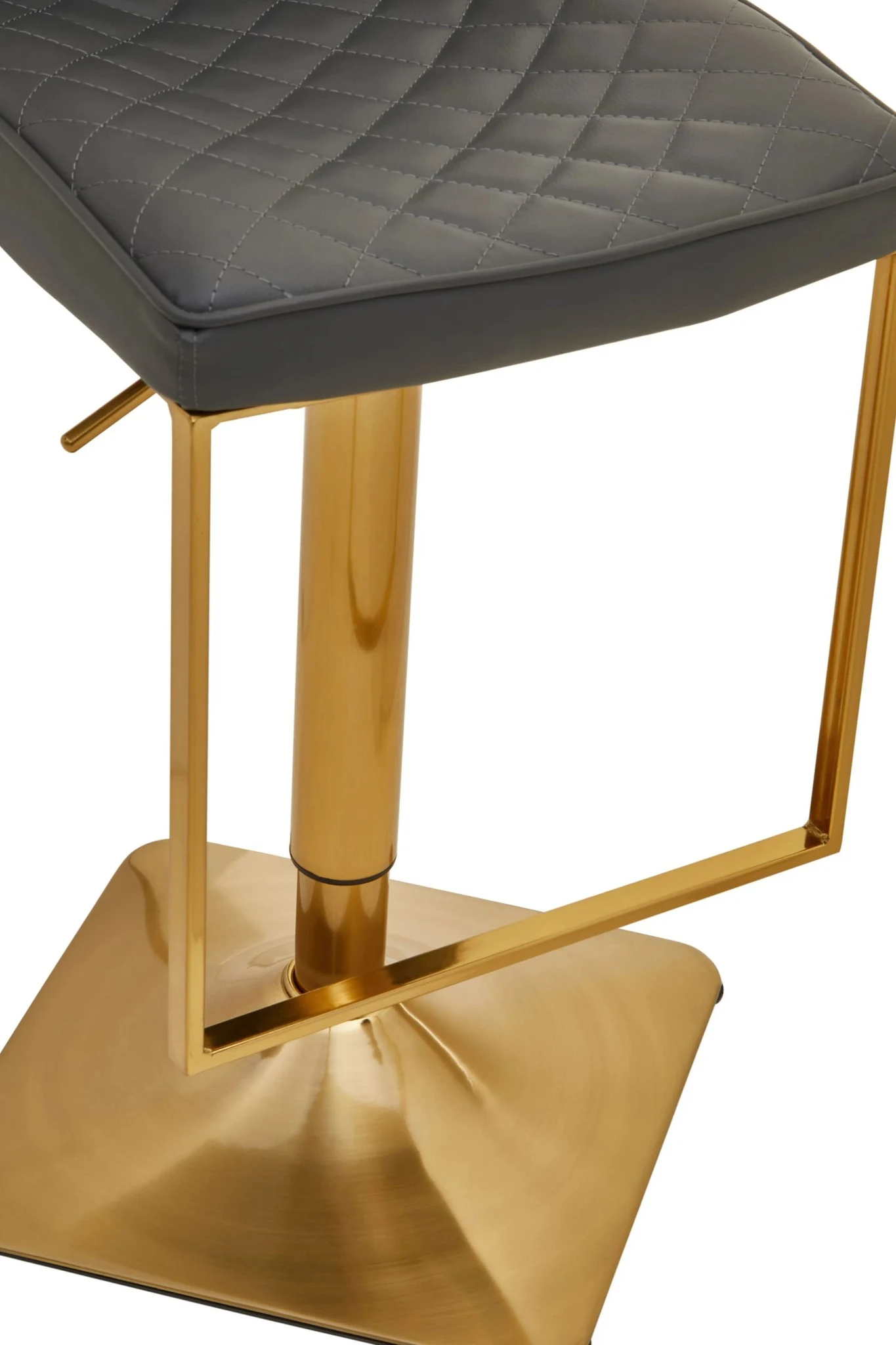 Baina Dark Grey And Gold Square Base Bar Stool - Seating, photo 7 of 8