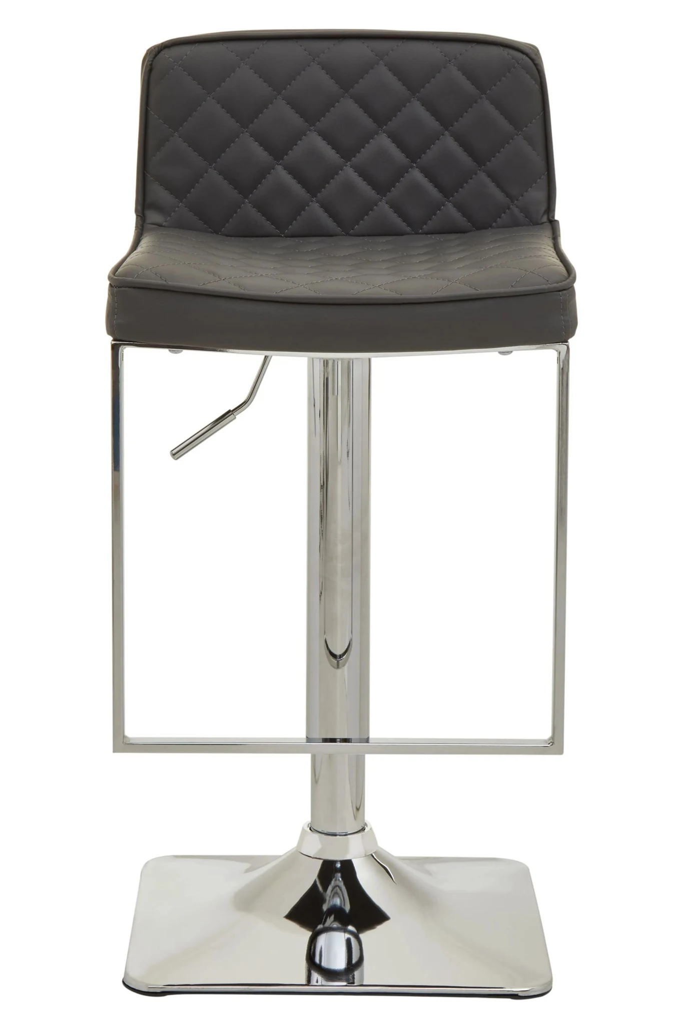 Baina Dark Grey And Chrome Square Base Bar Stool - Seating, photo 4 of 8