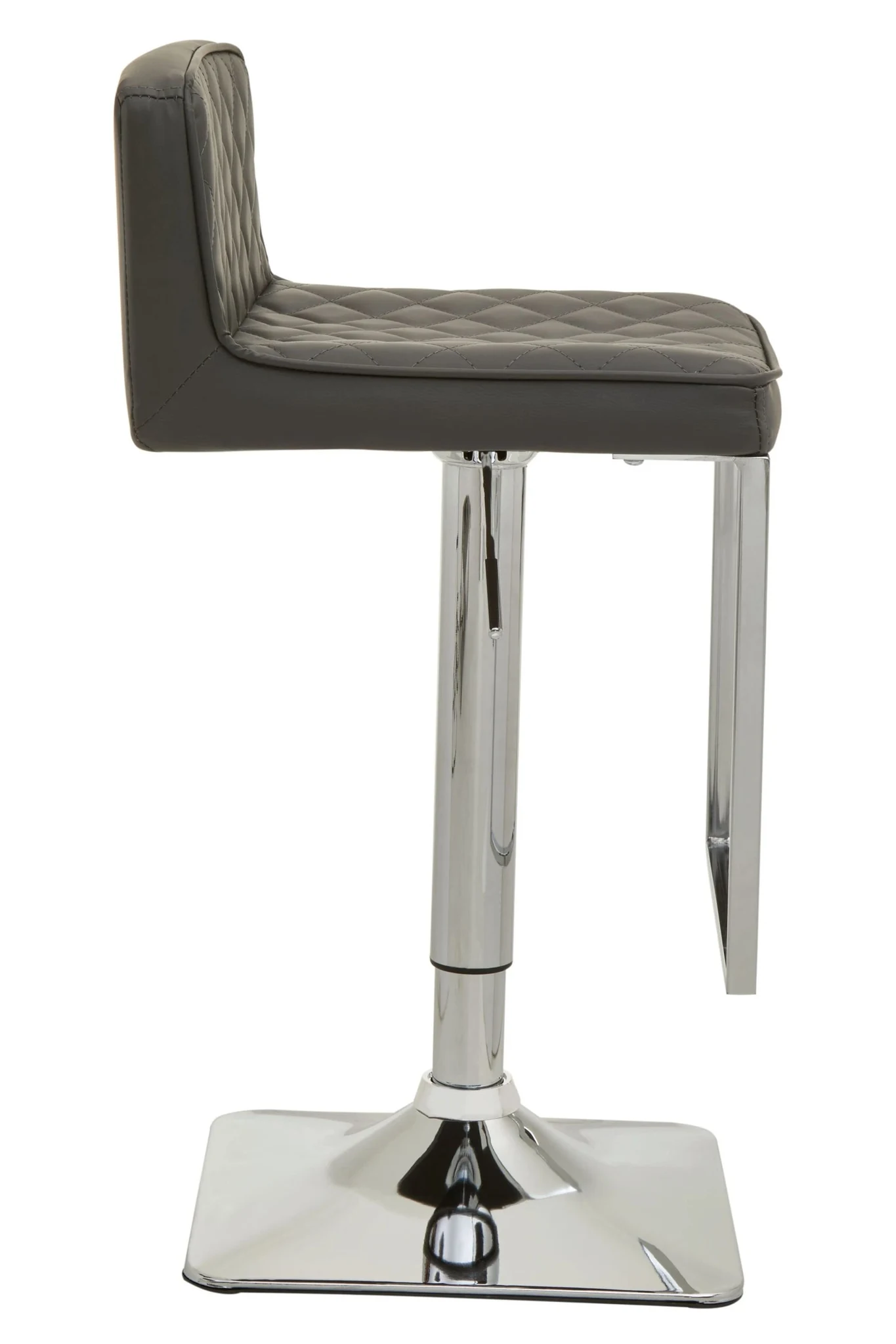 Baina Dark Grey And Chrome Square Base Bar Stool - Seating, photo 3 of 8