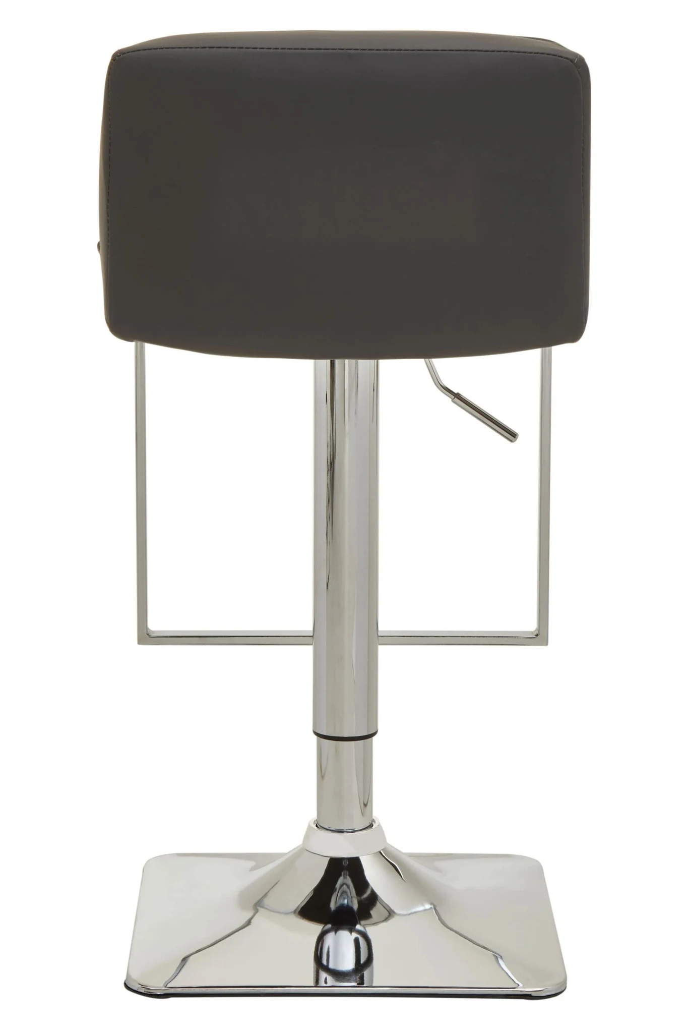 Baina Dark Grey And Chrome Square Base Bar Stool - Seating, photo 2 of 8