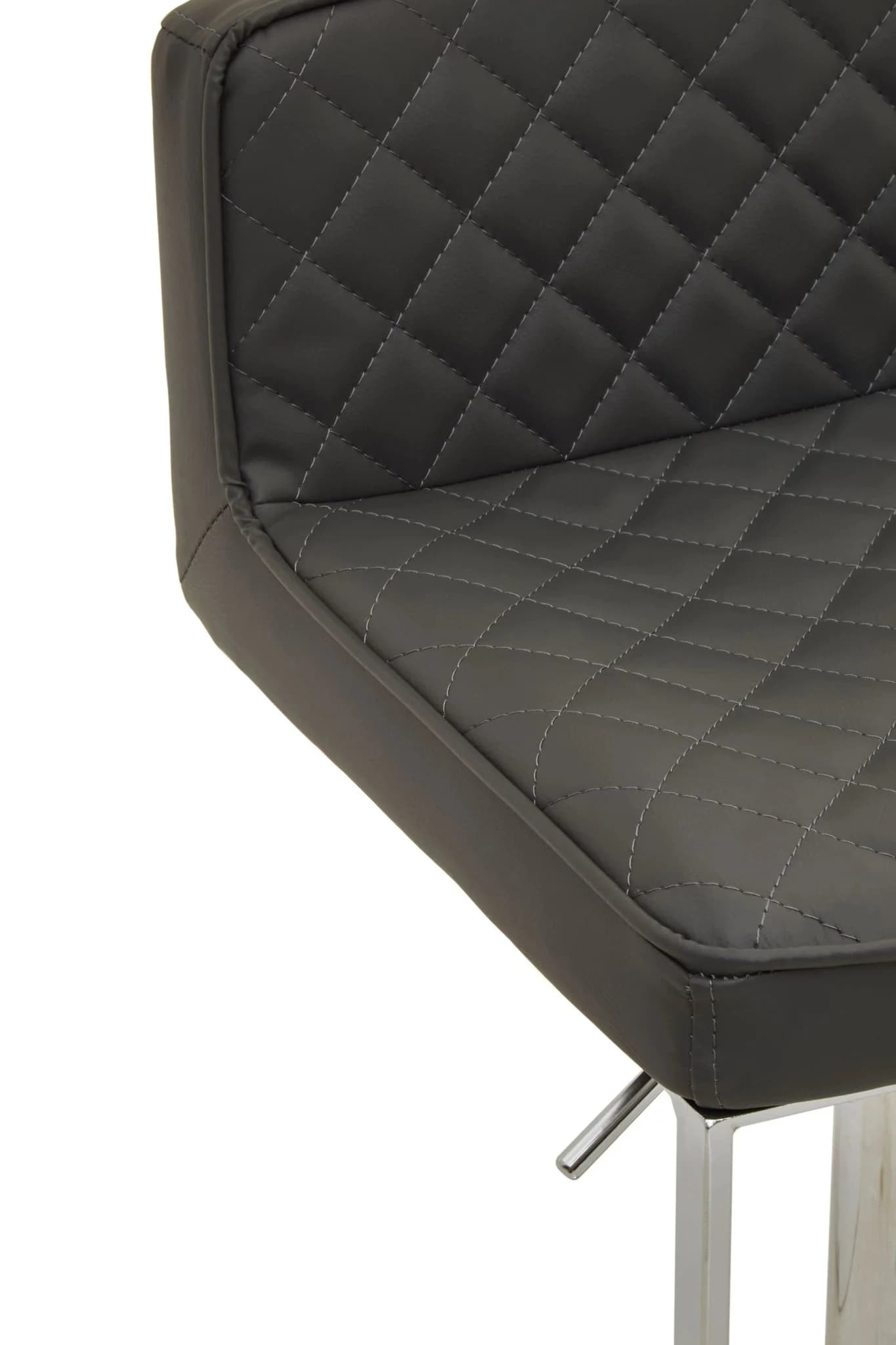 Baina Dark Grey And Chrome Square Base Bar Stool - Seating, photo 8 of 8