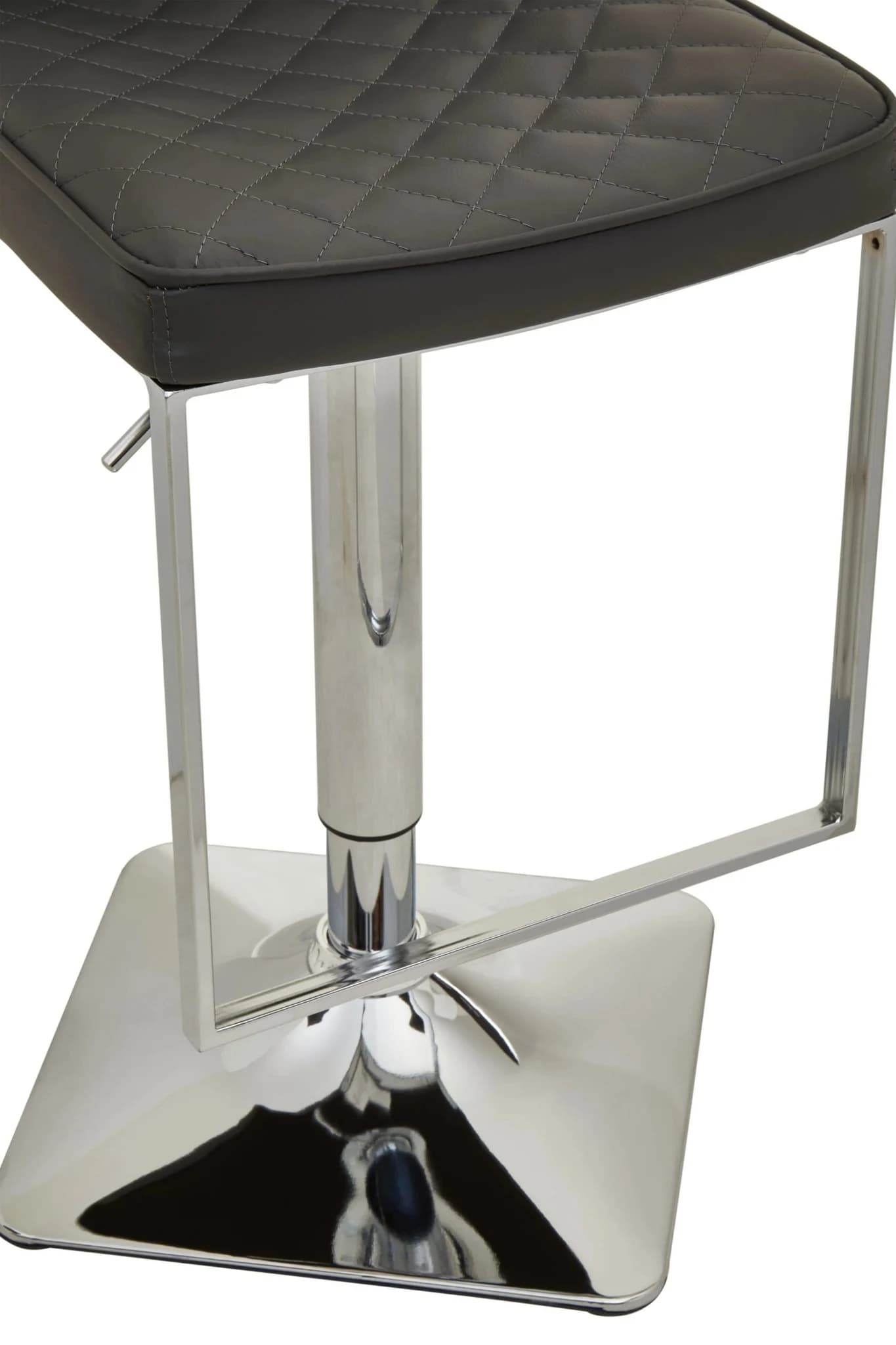 Baina Dark Grey And Chrome Square Base Bar Stool - Seating, photo 7 of 8