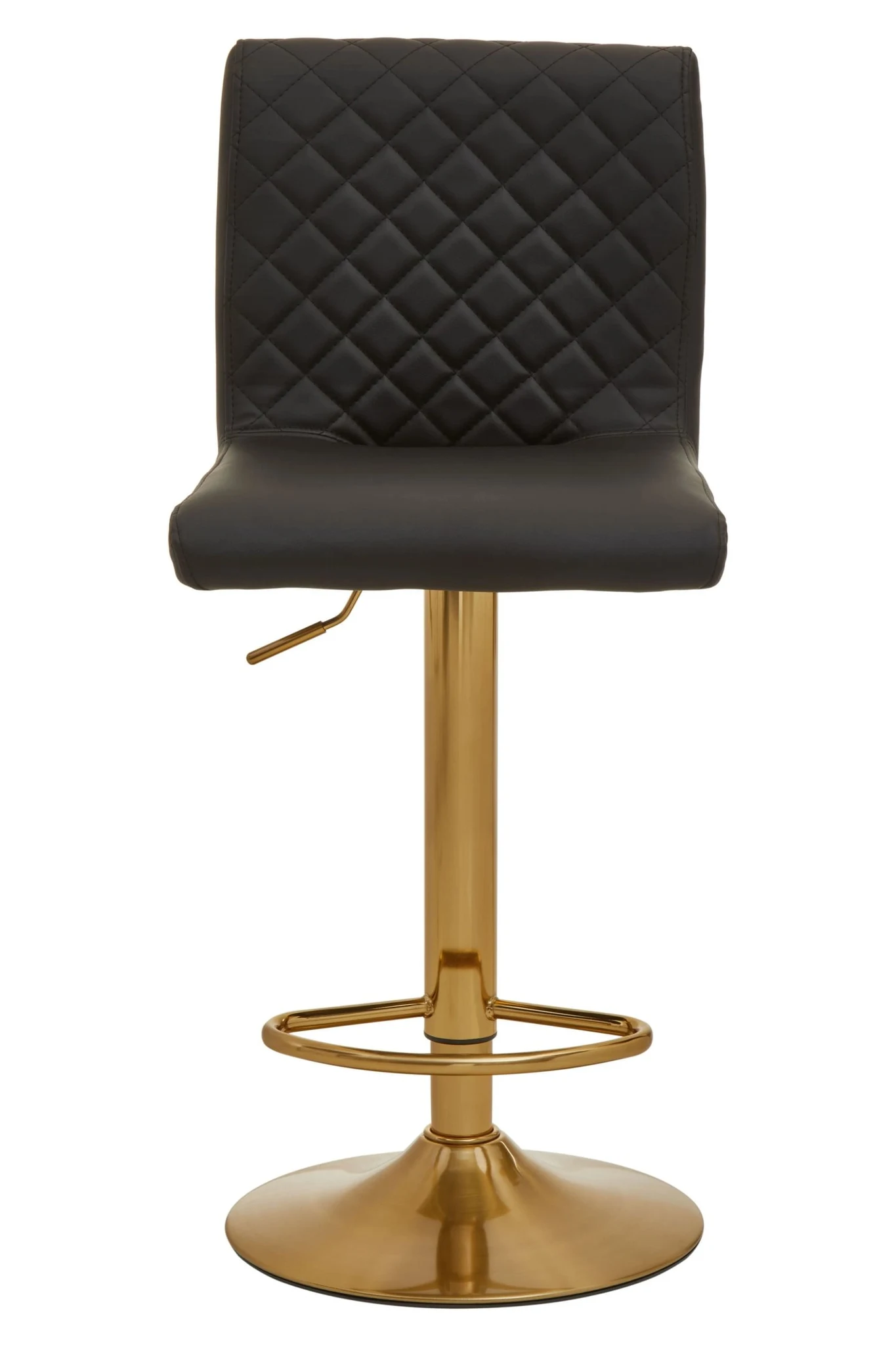 Baina Black And Gold Bar Stool With Round Base - Seating, photo 5 of 8