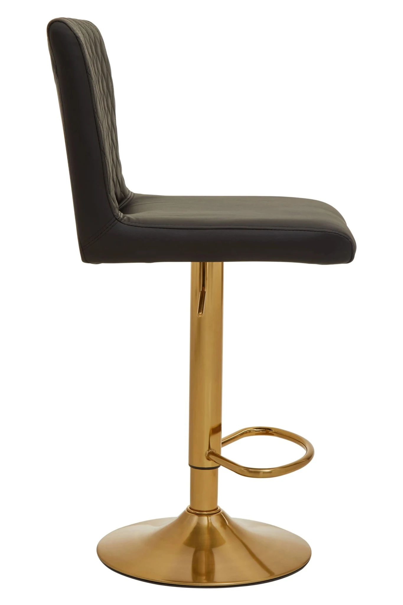 Baina Black And Gold Bar Stool With Round Base - Seating, photo 4 of 8