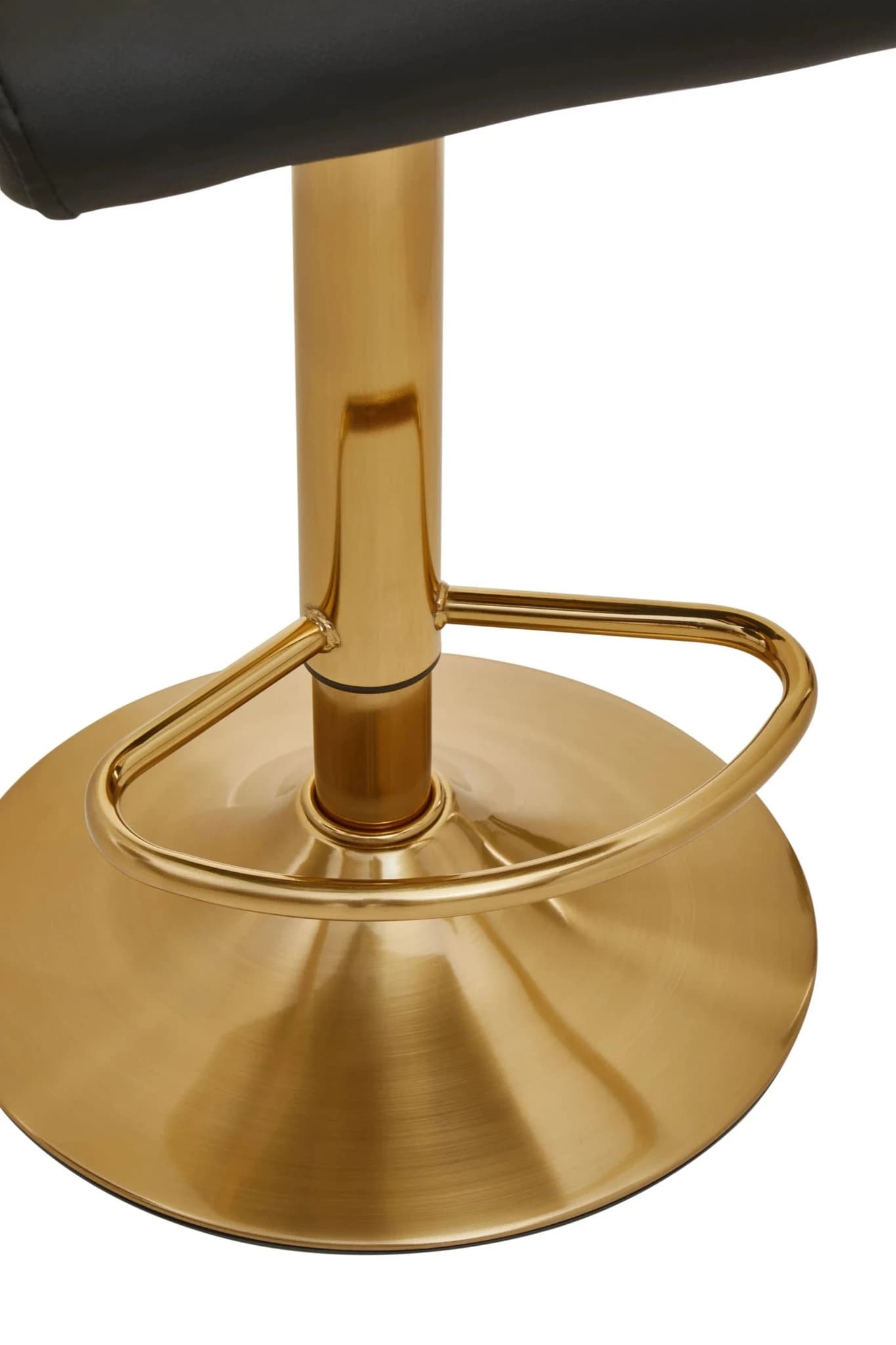 Baina Black And Gold Bar Stool With Round Base - Seating, photo 8 of 8