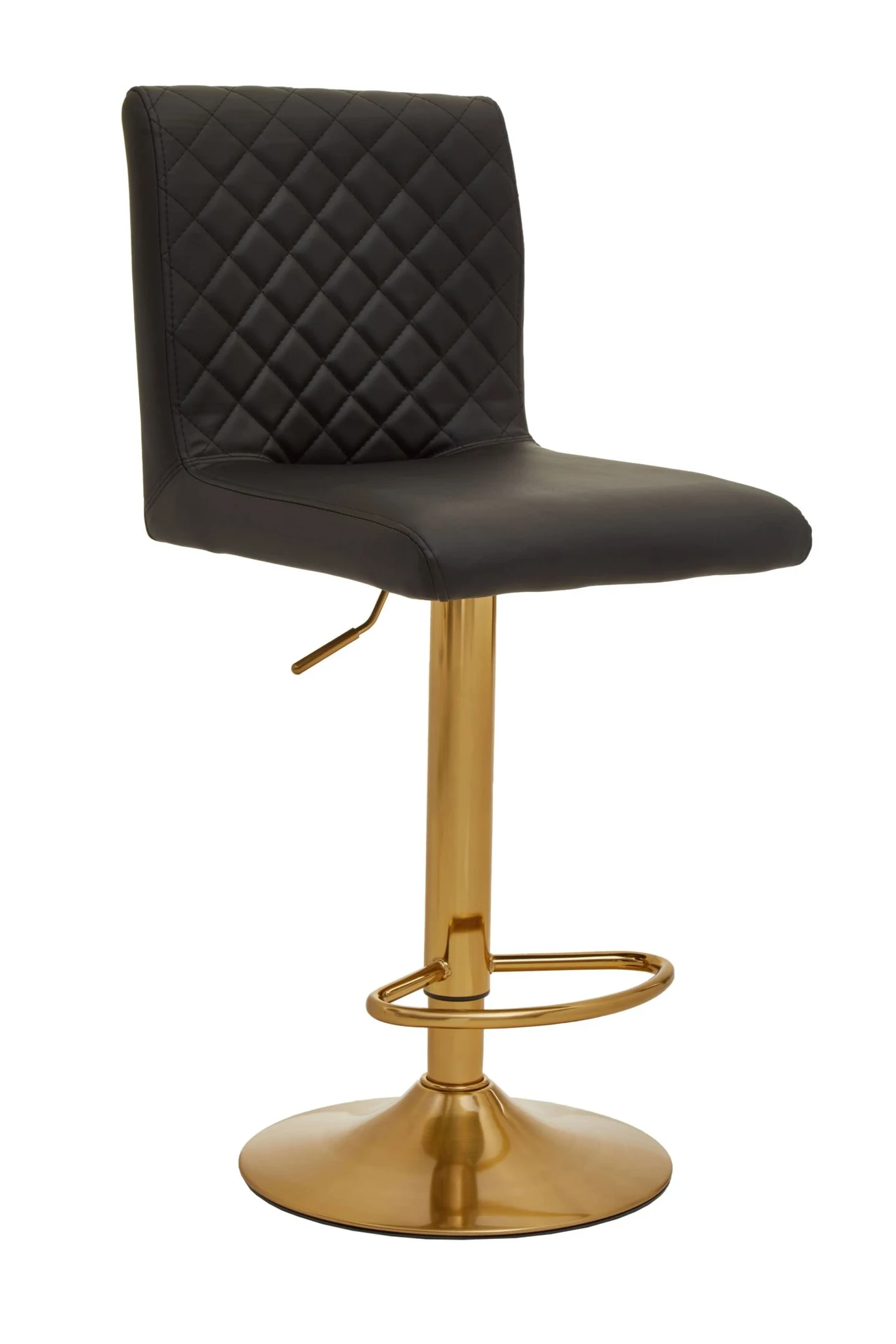 Baina Black And Gold Bar Stool With Round Base - Seating, photo 2 of 8
