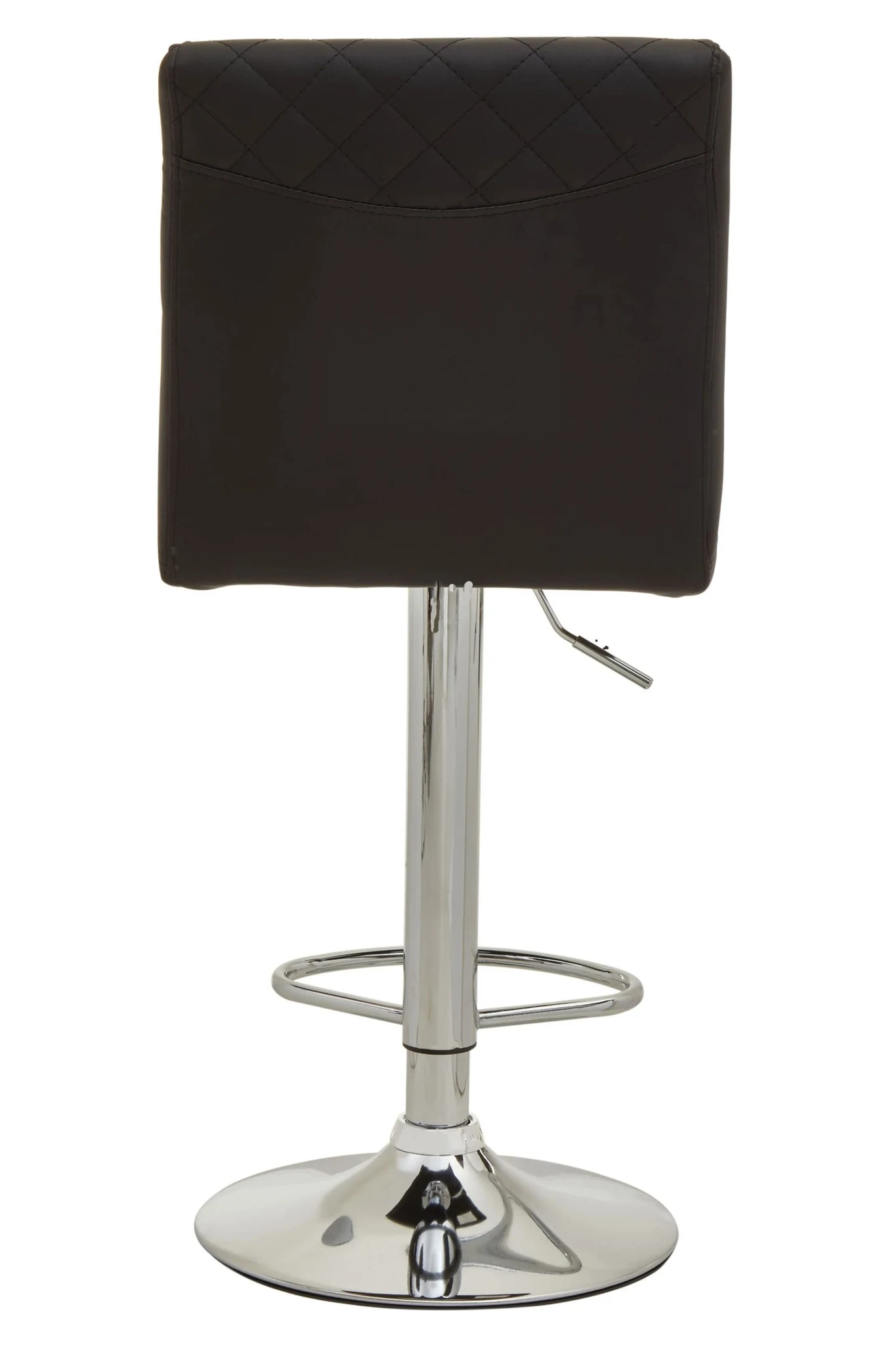 Baina Black And Chrome Bar Stool With Round Base - Seating, photo 3 of 8