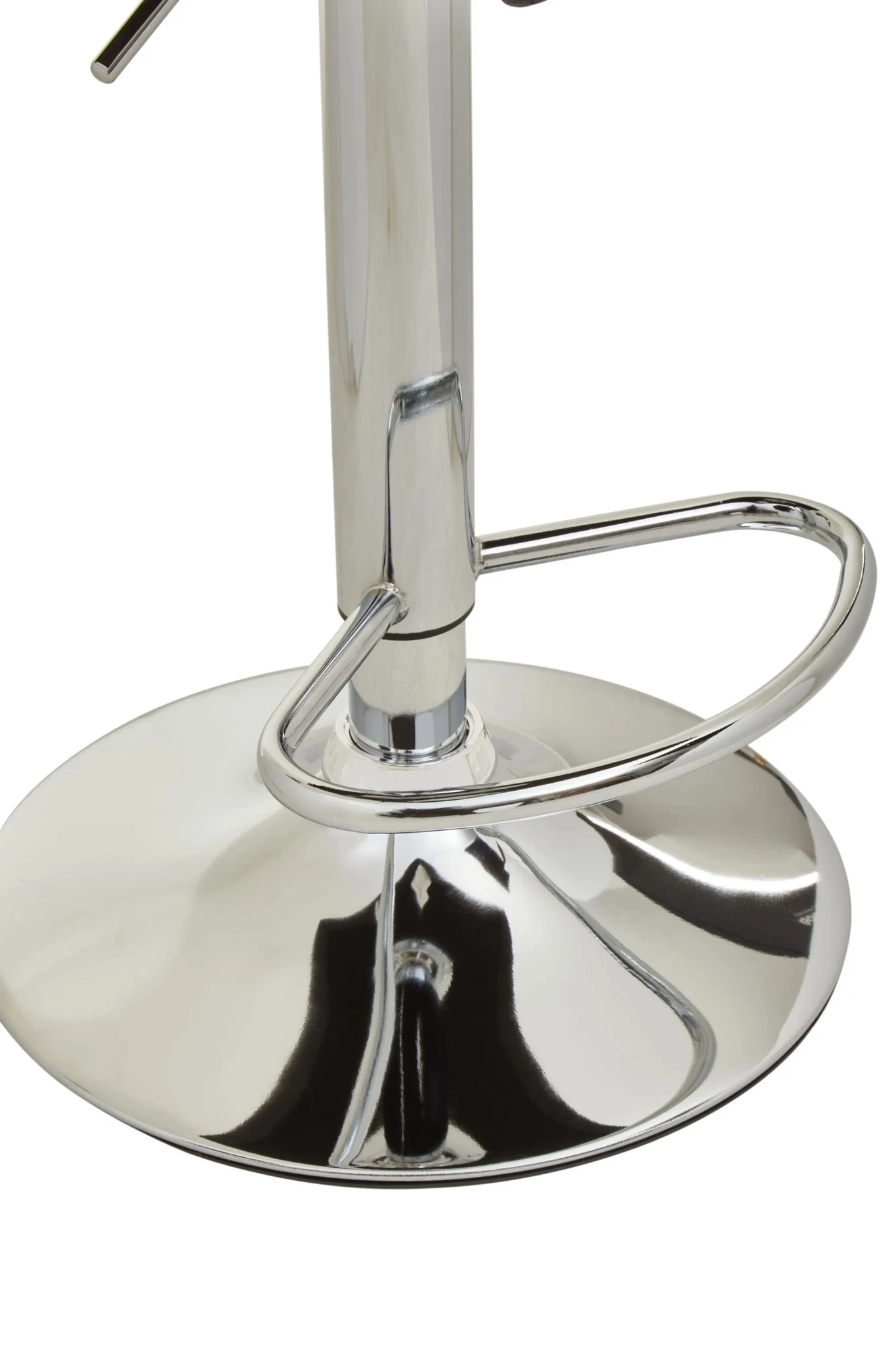 Baina Black And Chrome Bar Stool With Round Base - Seating, photo 8 of 8