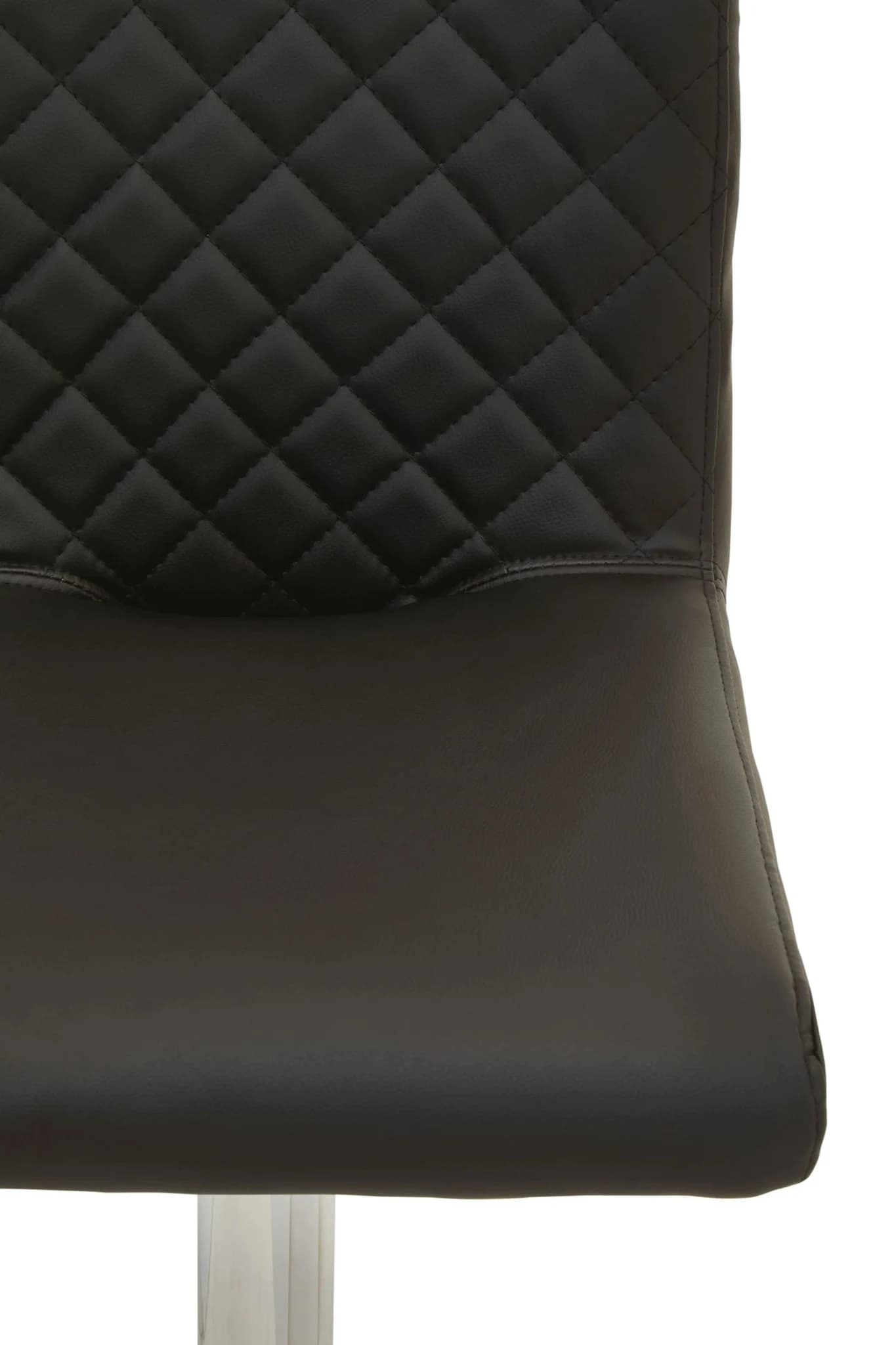 Baina Black And Chrome Bar Stool With Round Base - Seating, photo 7 of 8
