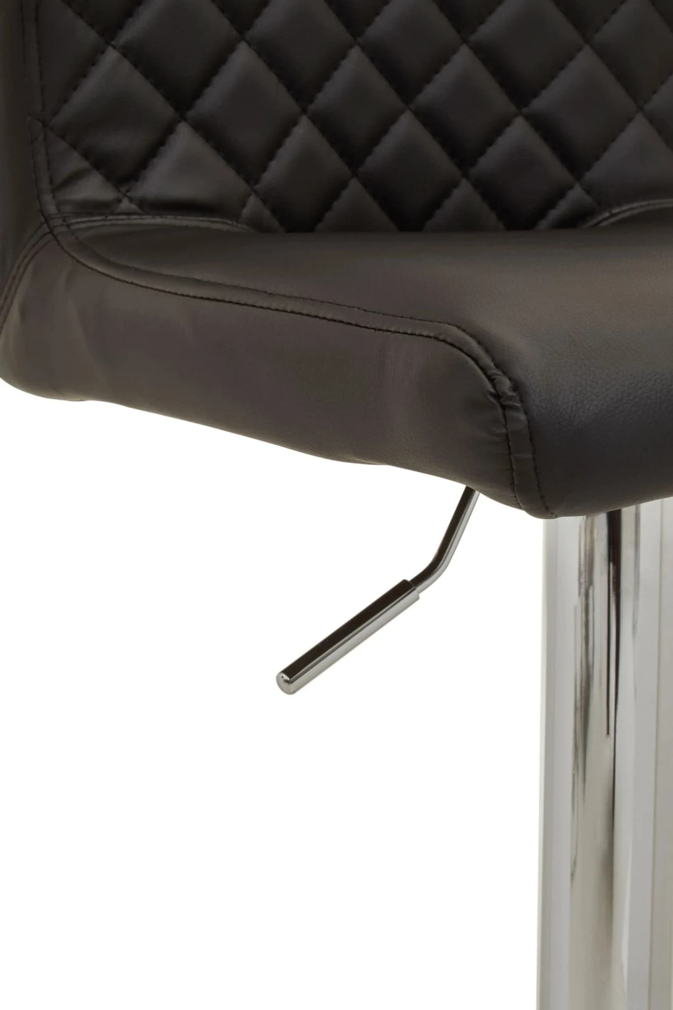 Baina Black And Chrome Bar Stool With Round Base - Seating, photo 6 of 8
