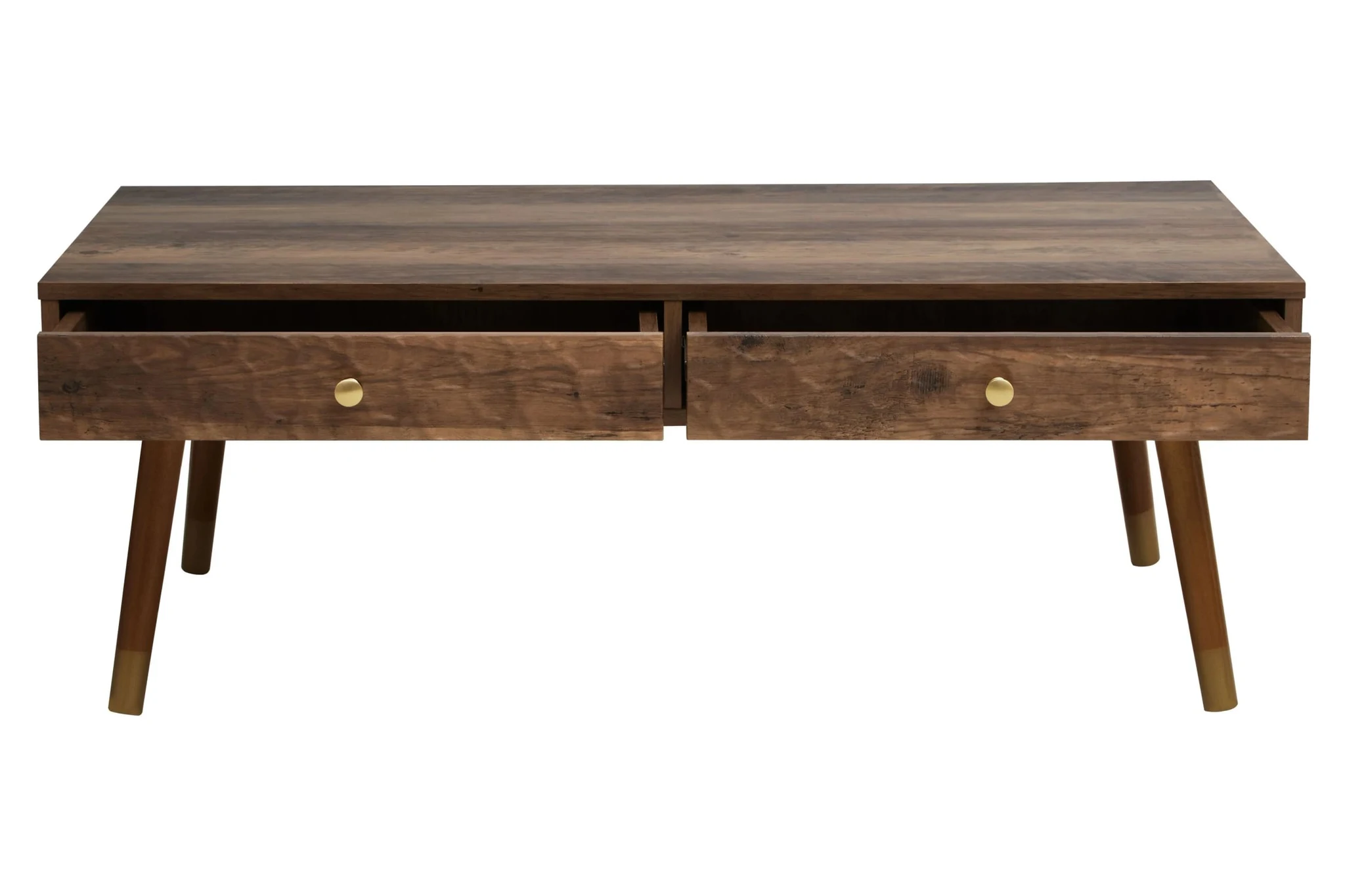 Frida Wood Veneer Coffee Table with 2 Drawers - Tables, photo 7 of 8