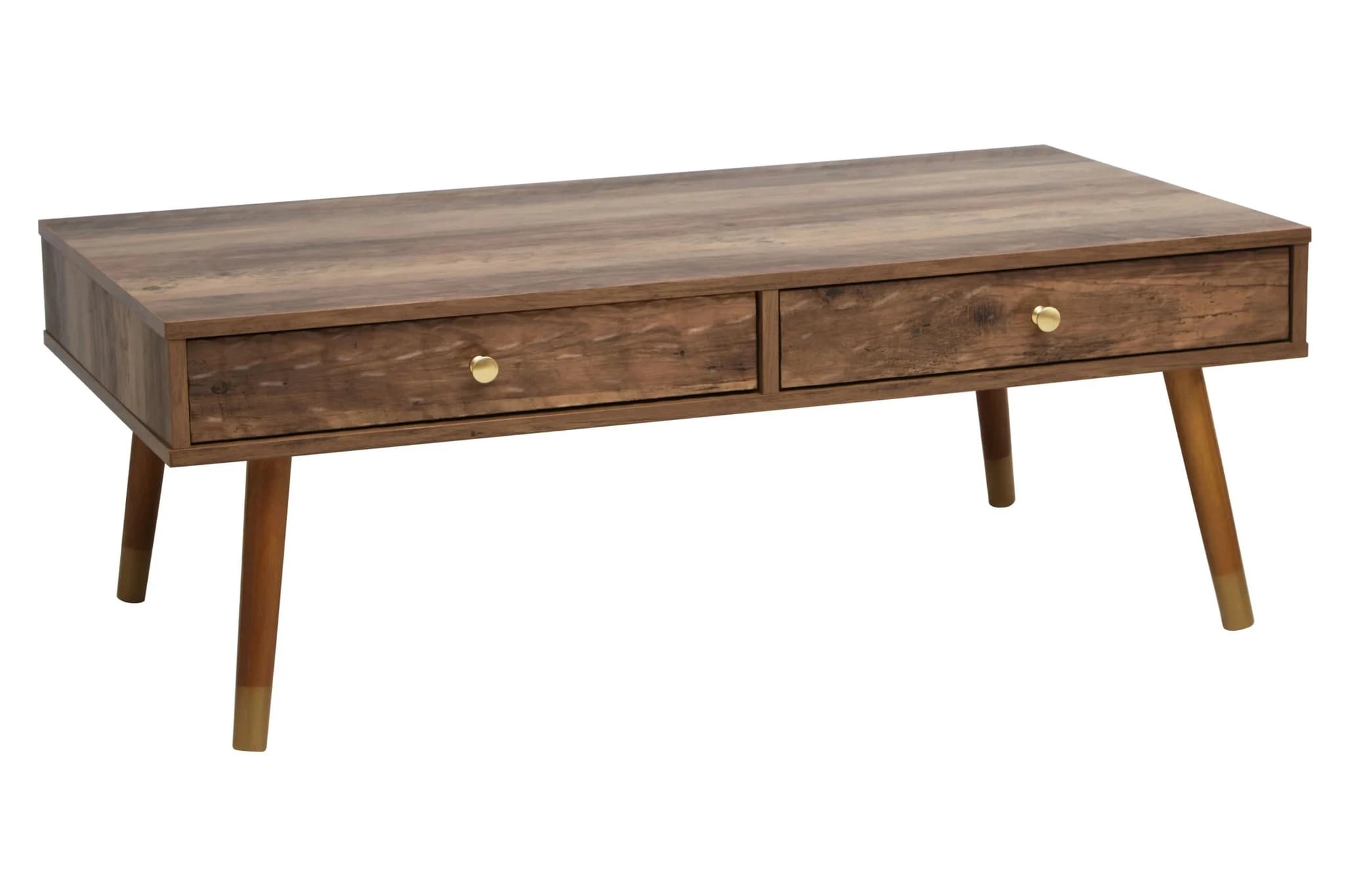 Frida Wood Veneer Coffee Table with 2 Drawers - Tables, photo 5 of 8