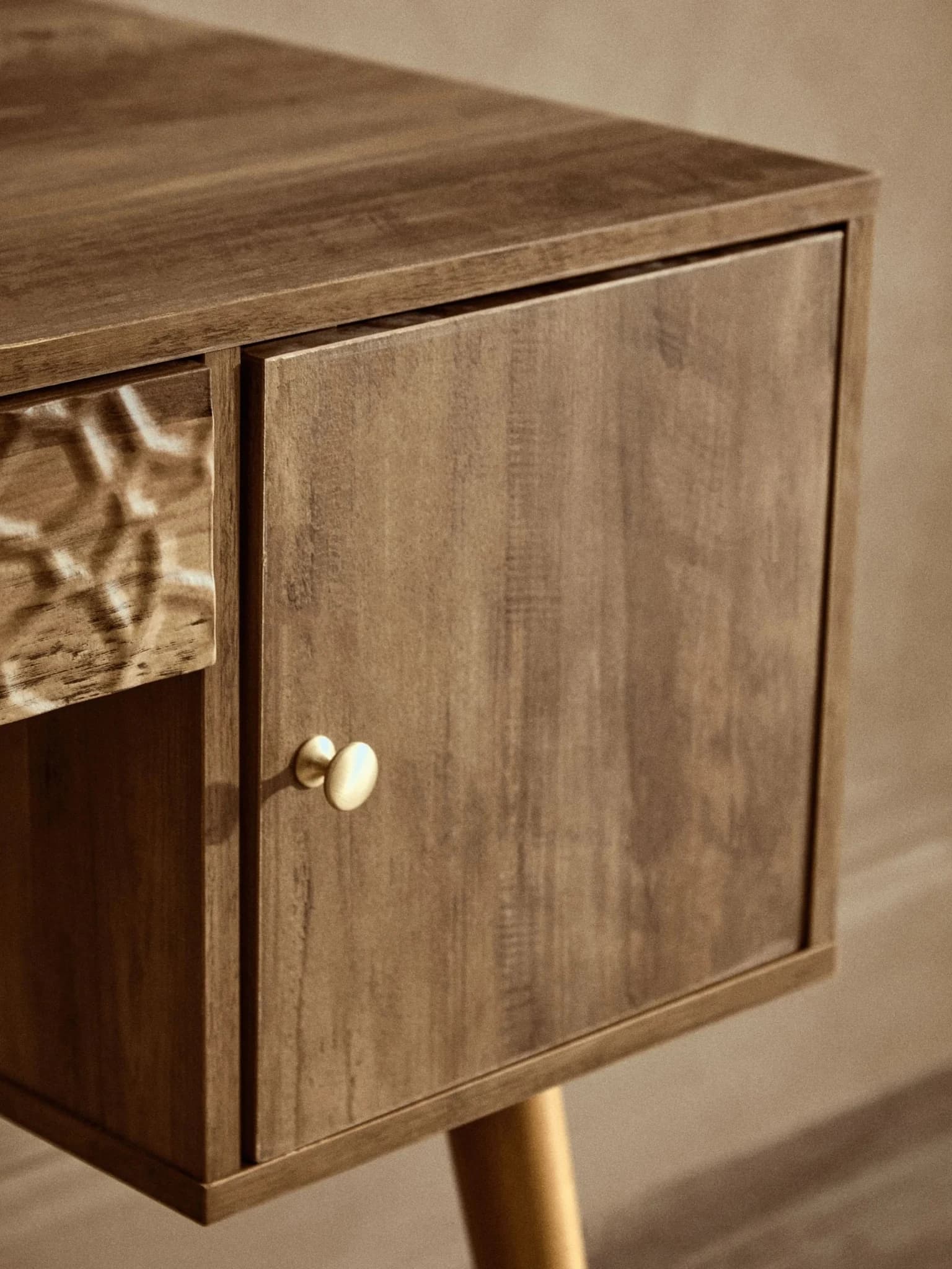 Frida Wood Veneer Desk with Storage - Tables, photo 4 of 8