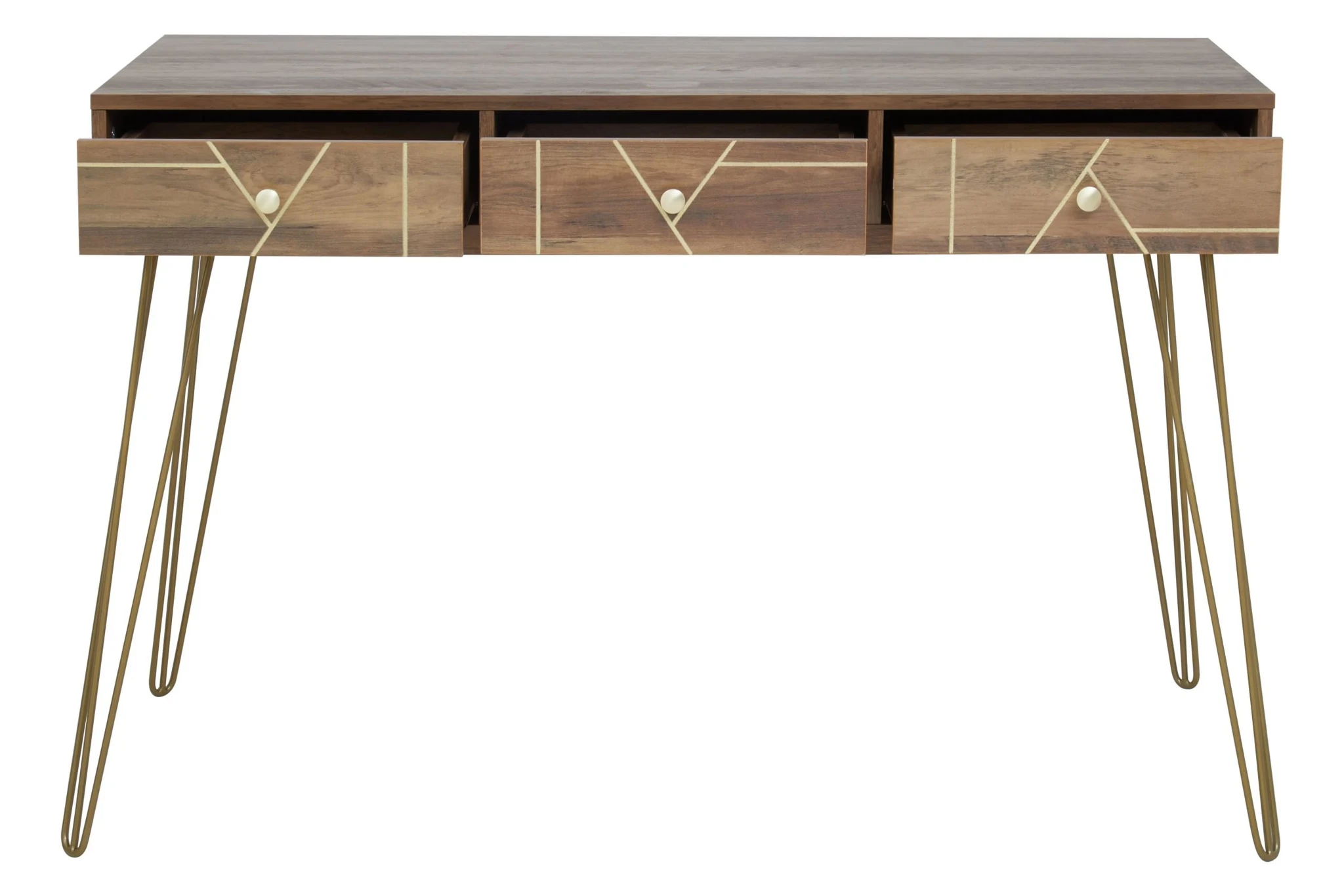 Flori Three Drawer Desk - Tables, photo 7 of 8