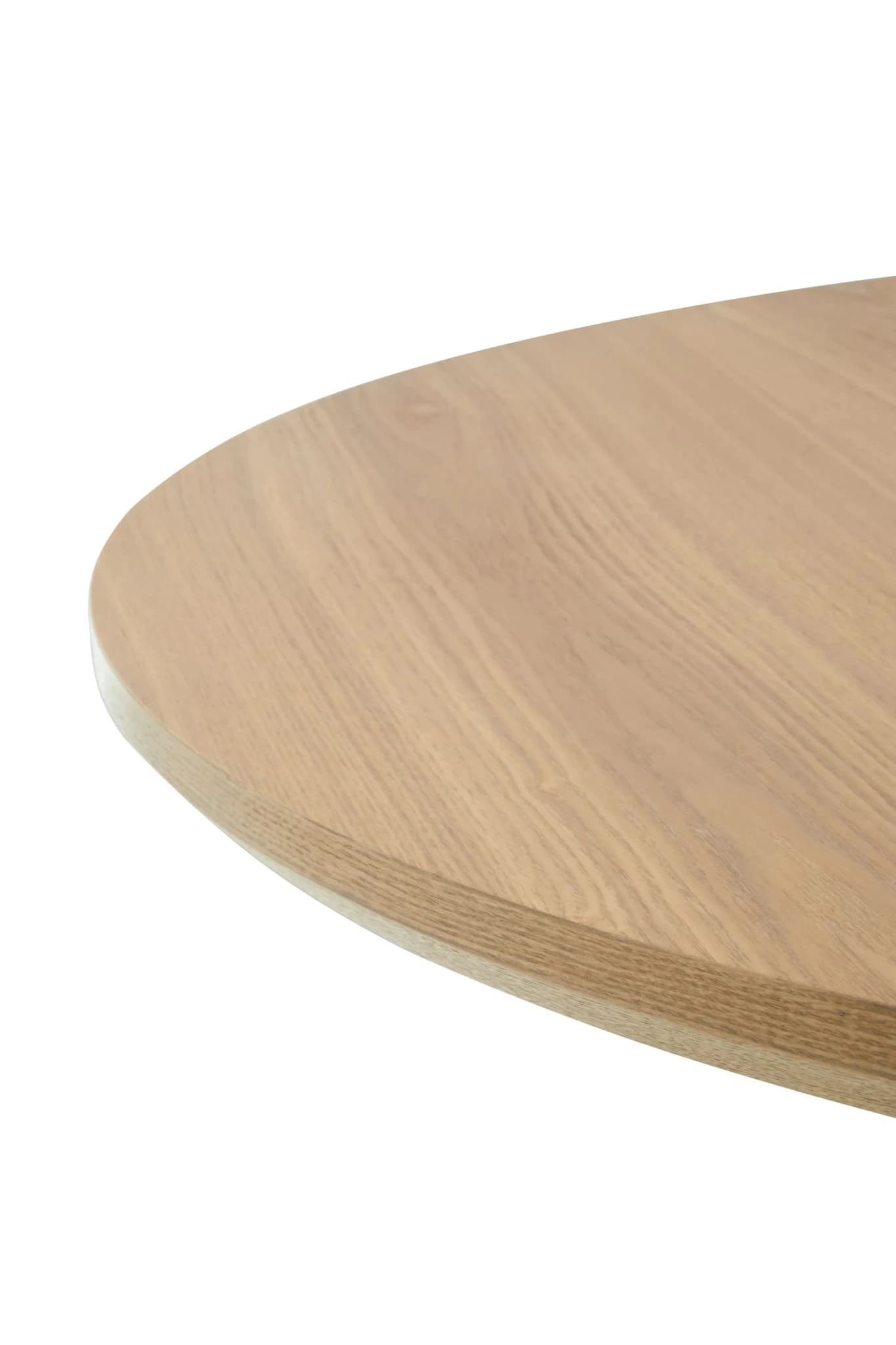 Salford Wood Veneer Round Dining Table With Black Metal Legs - Tables, photo 7 of 8
