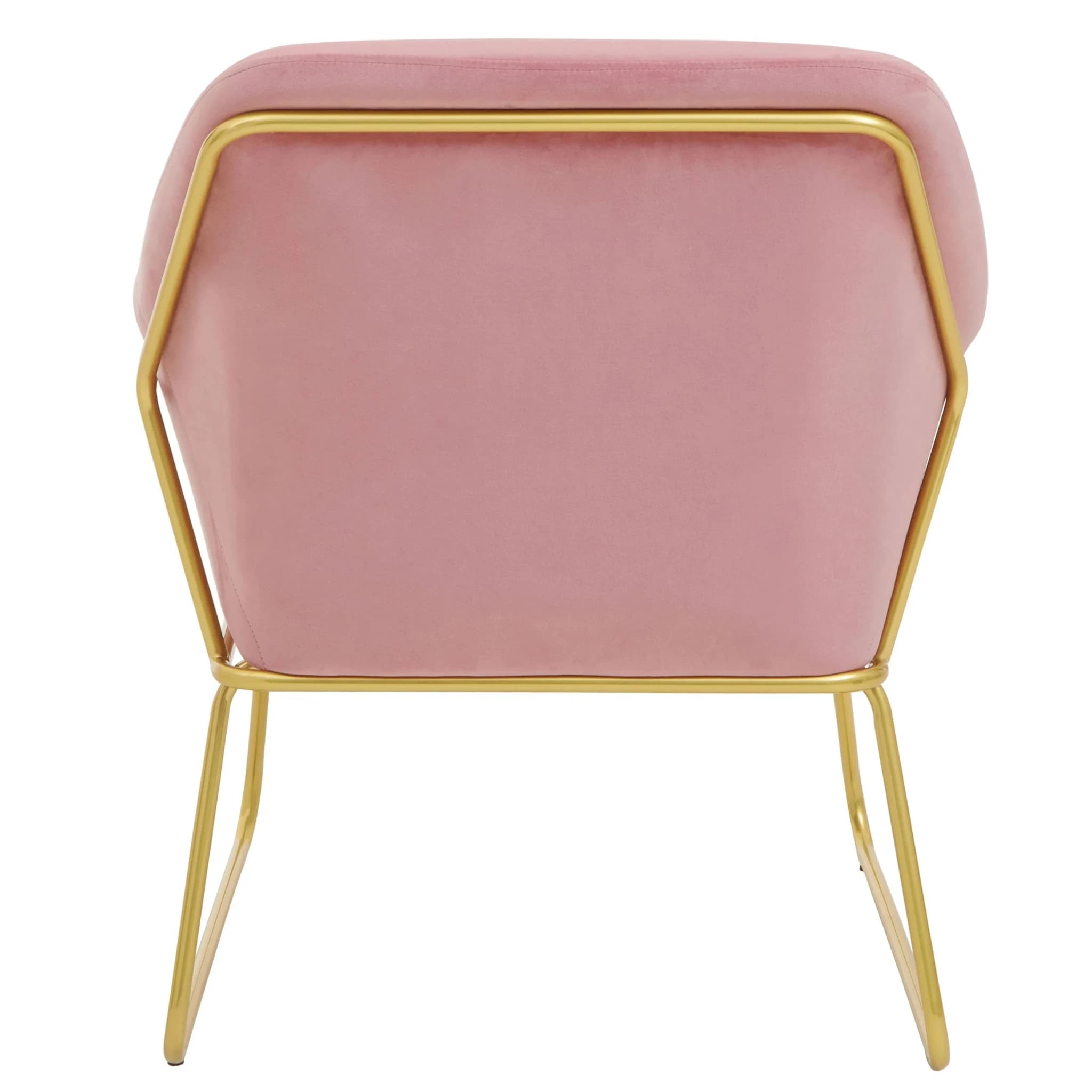 Xander Pink Velvet Modern Accent Chair - Seating, photo 6 of 8