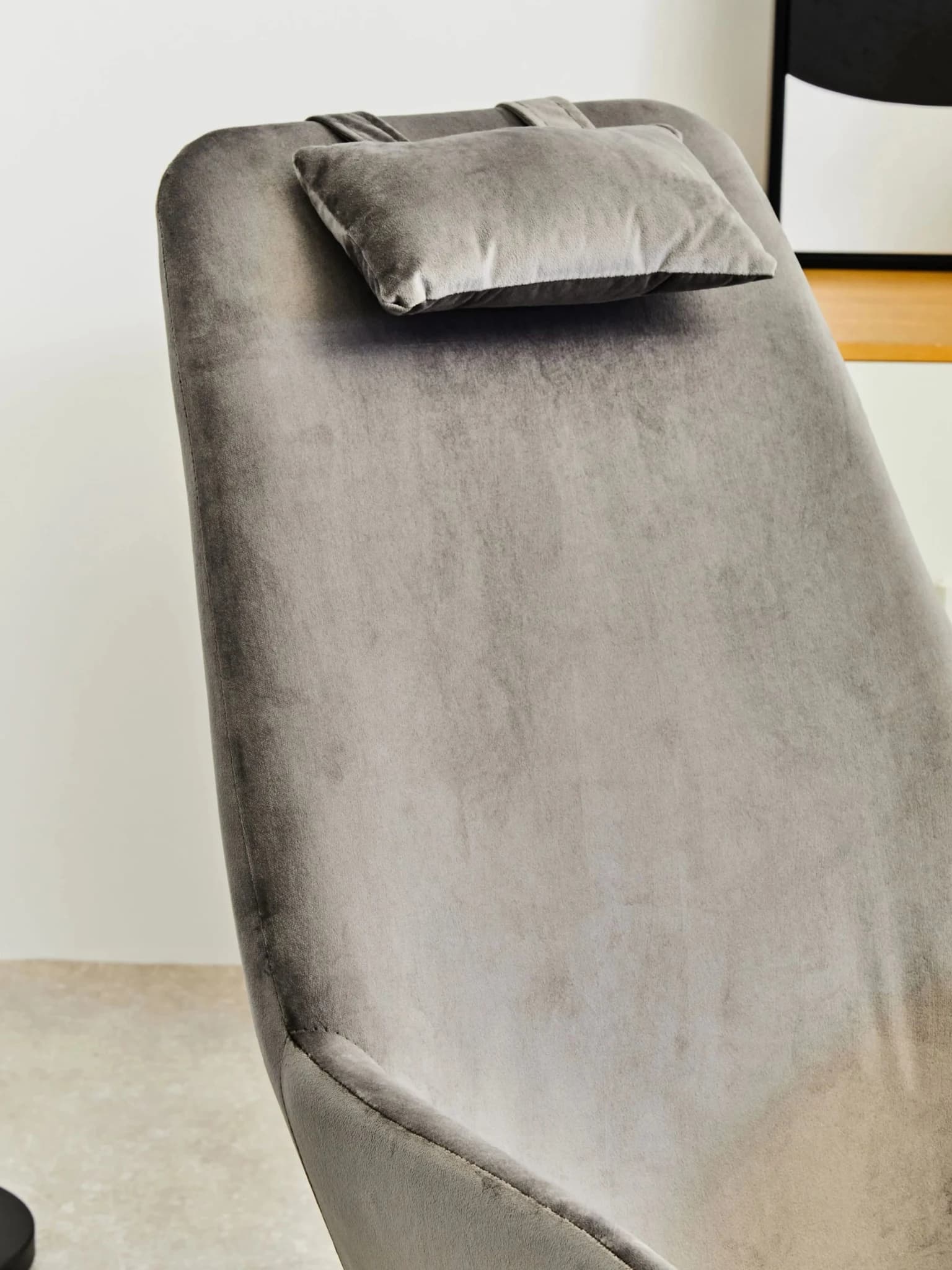 Stockholm Grey Velvet Rocking Chair - Seating, photo 3 of 8