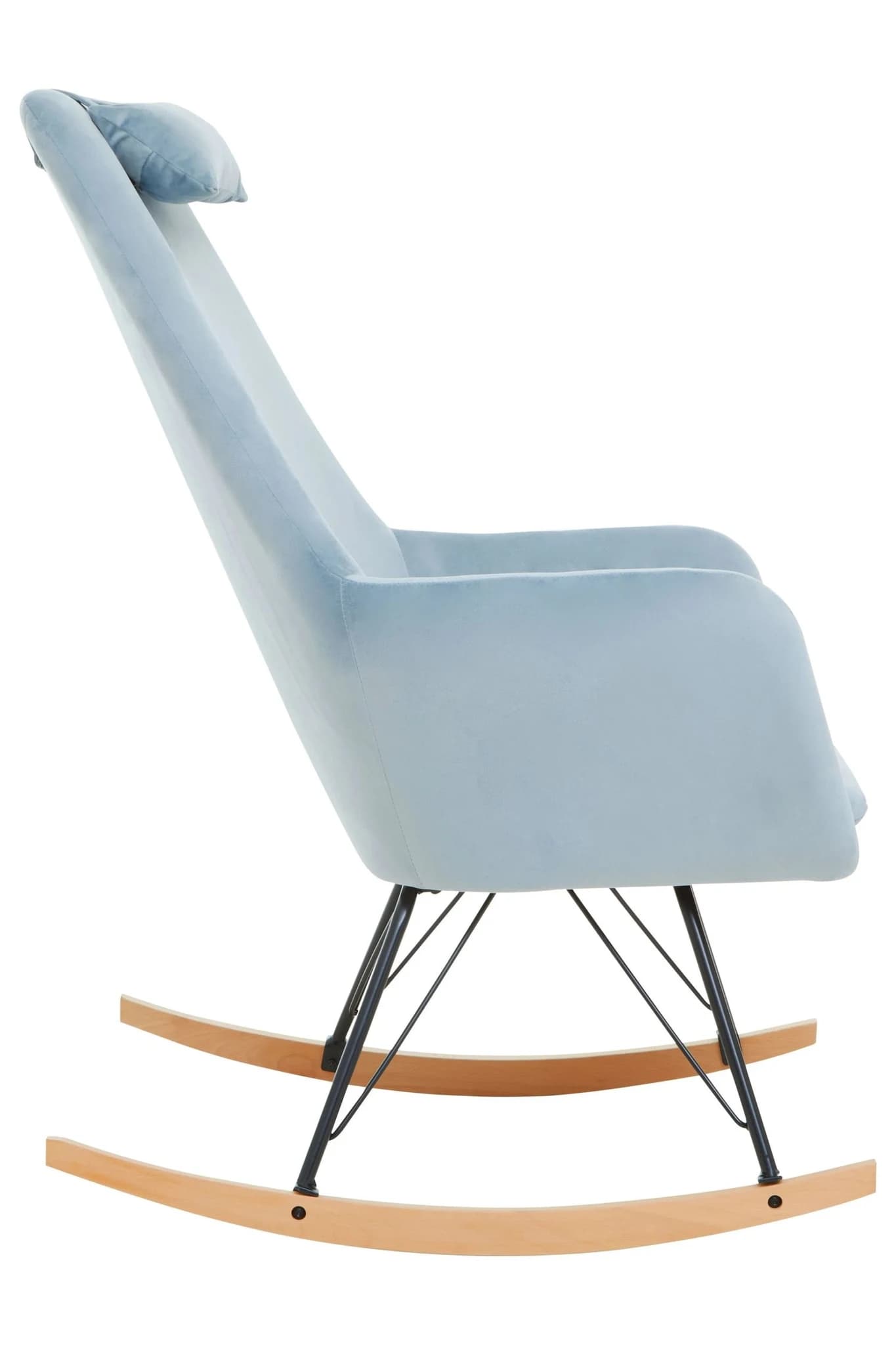 Stockholm Blue Velvet Rocking Chair - Seating, photo 6 of 8