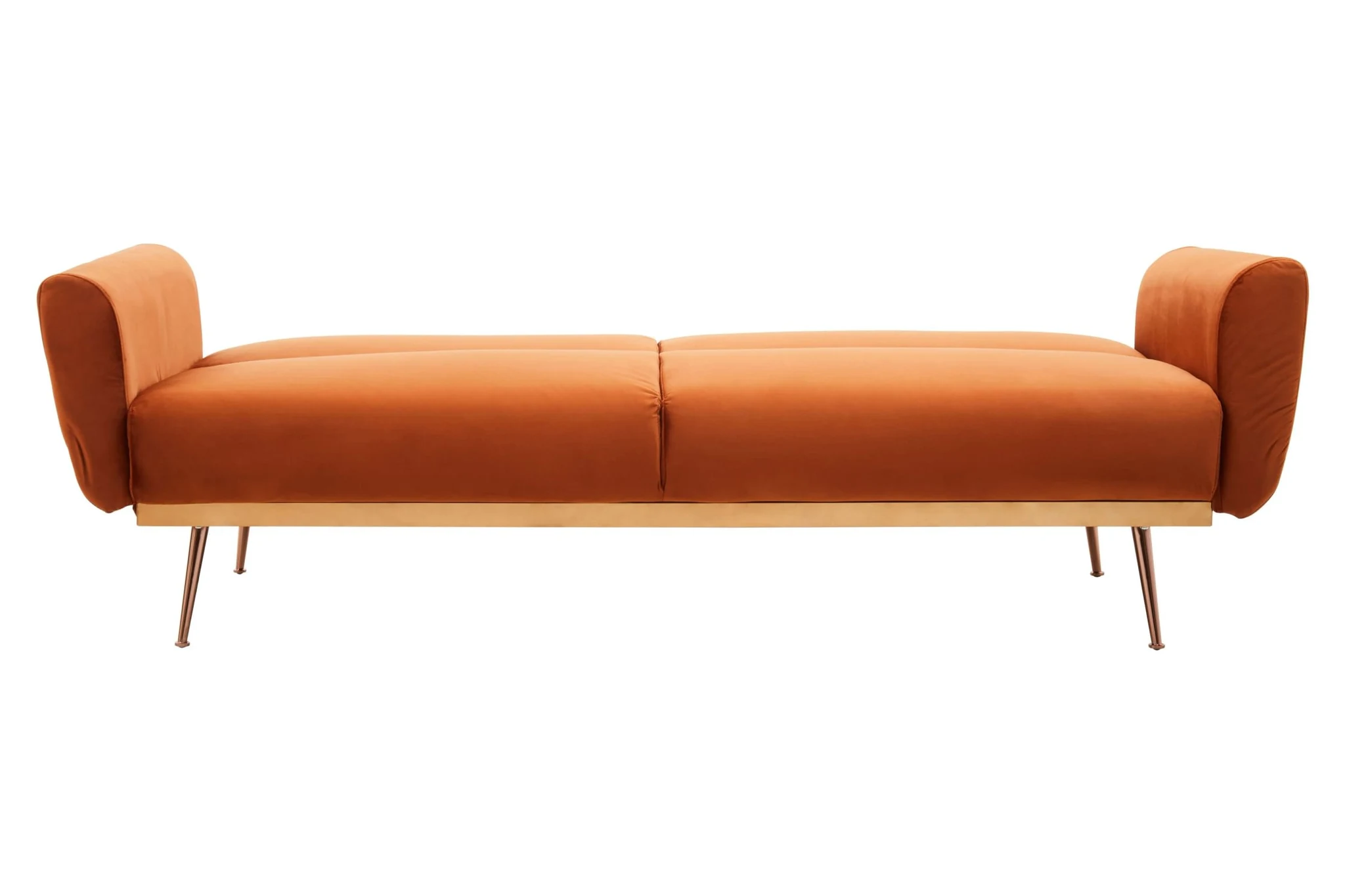 Hatton Burnt Orange Velvet Sofa Bed - Seating, photo 5 of 8