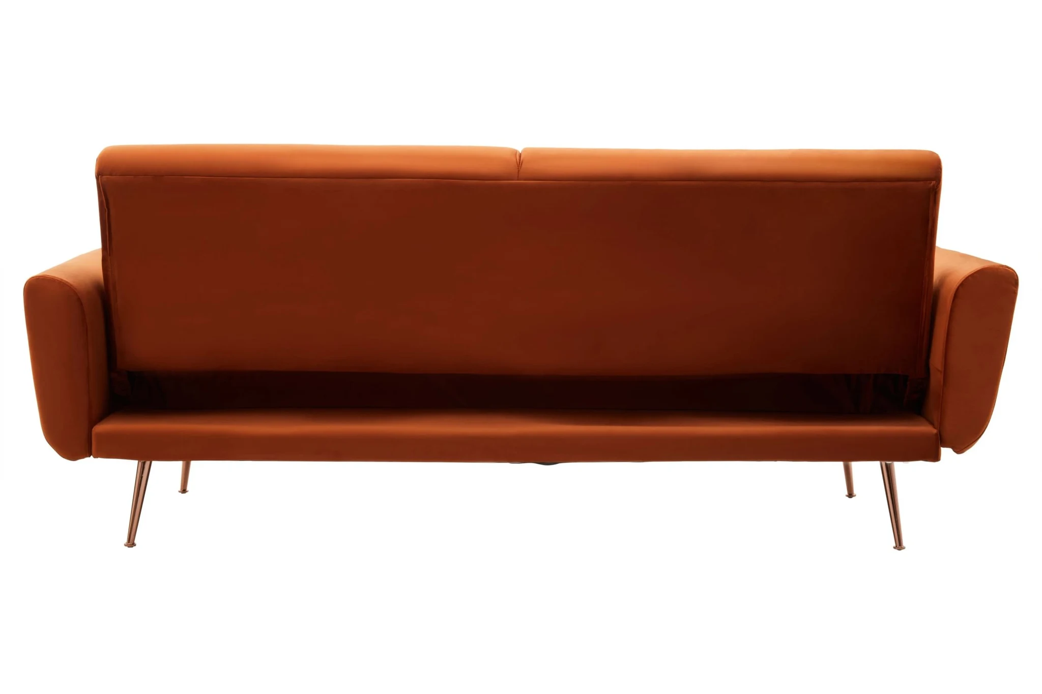 Hatton Burnt Orange Velvet Sofa Bed - Seating, photo 2 of 8