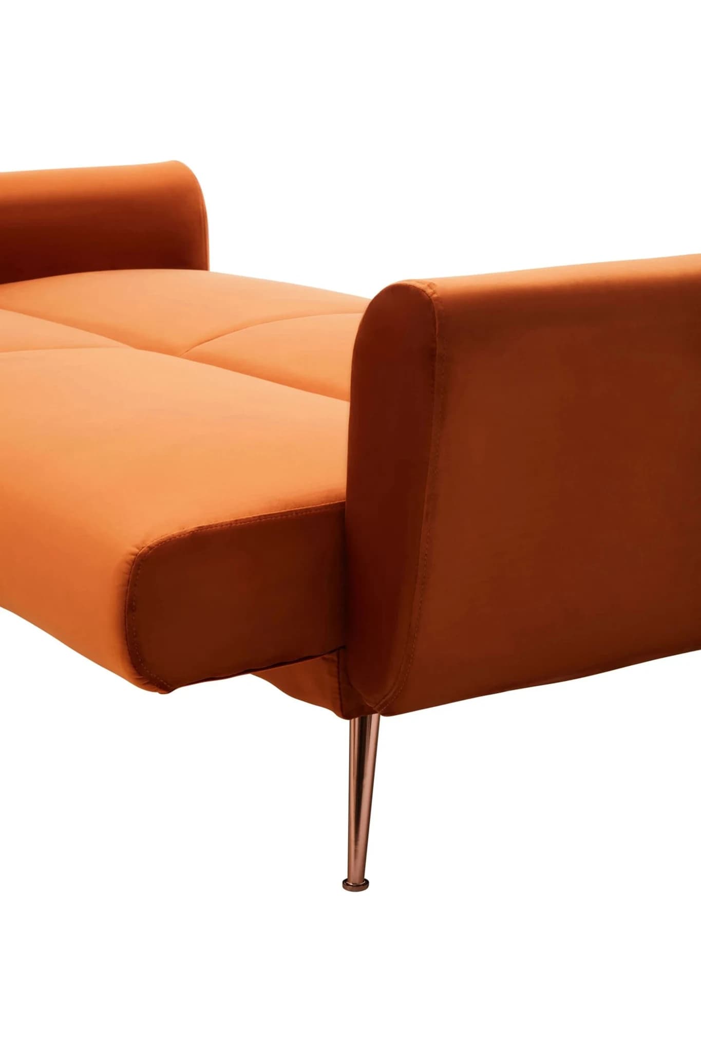Hatton Burnt Orange Velvet Sofa Bed - Seating, photo 8 of 8