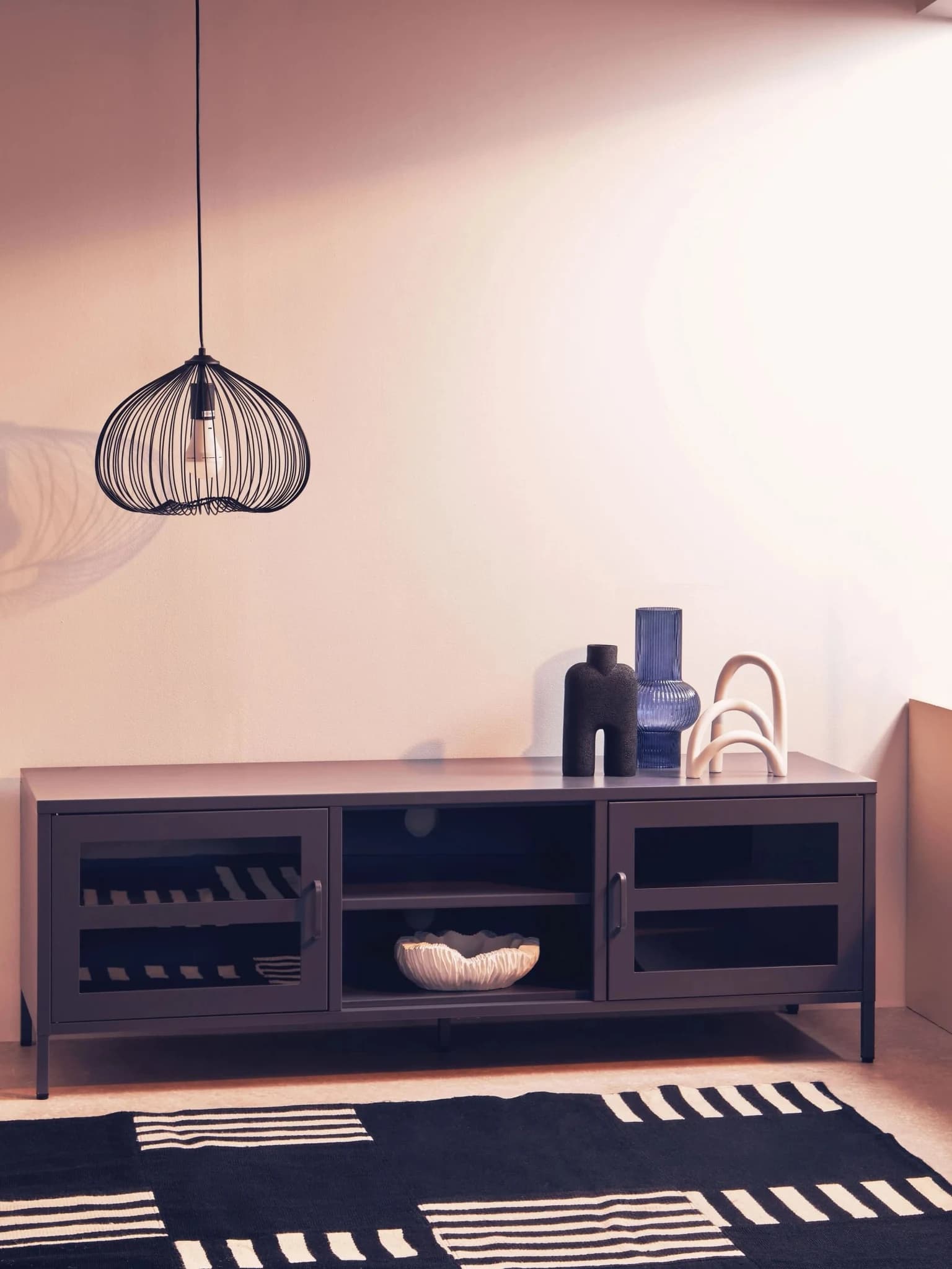 Acier Two Door Grey Metal Media Unit - Bookcases & shelving, photo 3 of 8