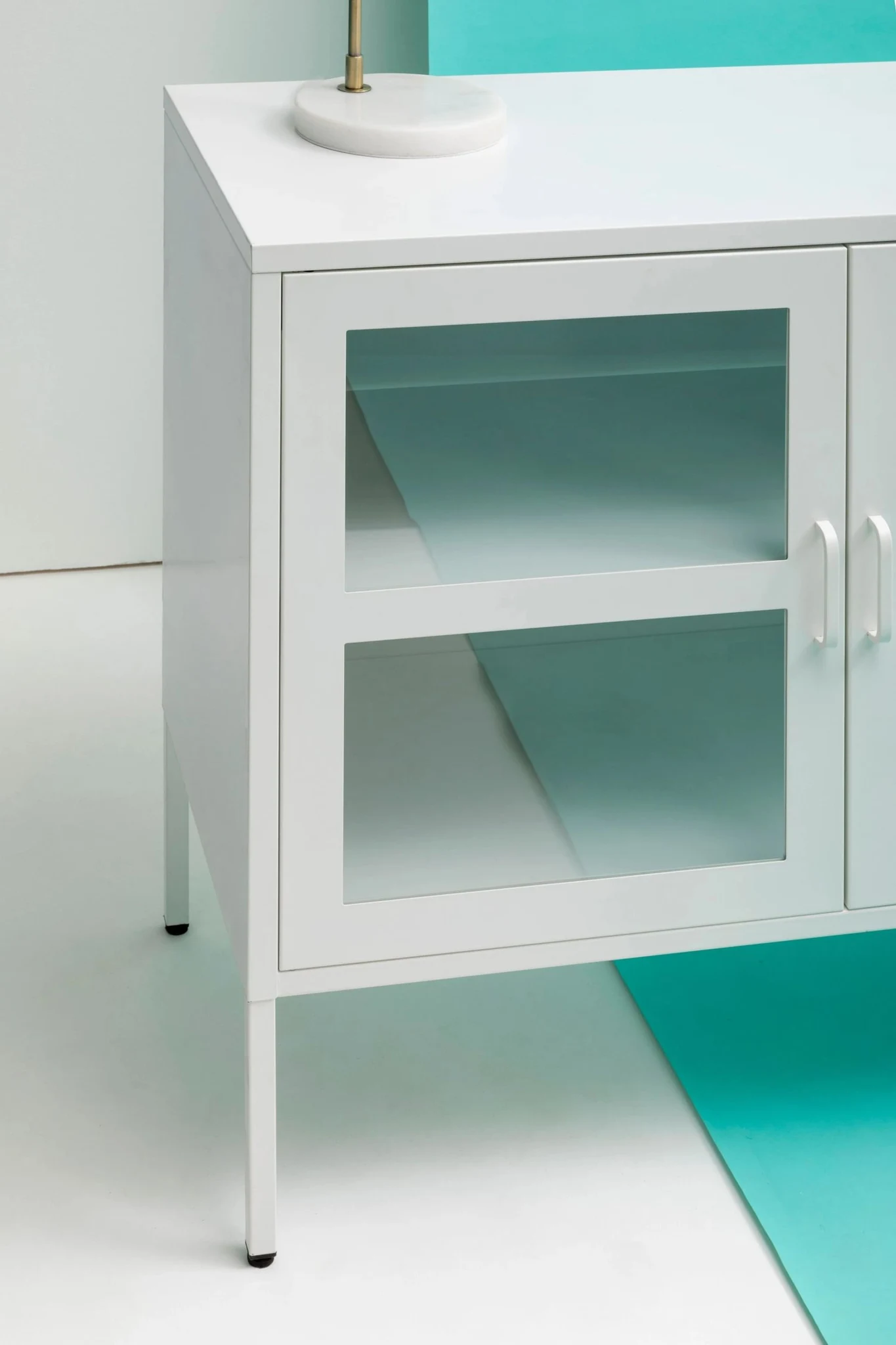 Acier Three Door White Metal Sideboard - Bookcases & shelving, photo 6 of 8