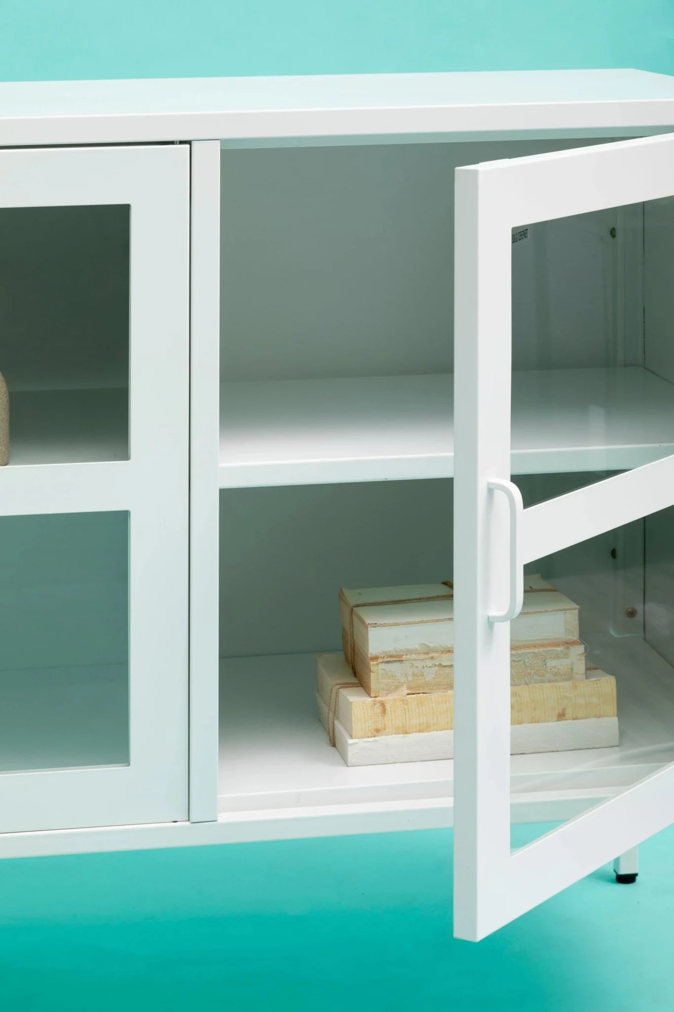 Acier Three Door White Metal Sideboard - Bookcases & shelving, photo 5 of 8