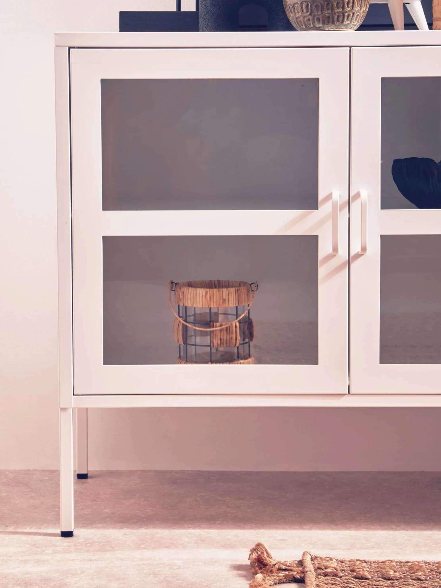 Acier Three Door White Metal Sideboard - Bookcases & shelving, photo 2 of 8