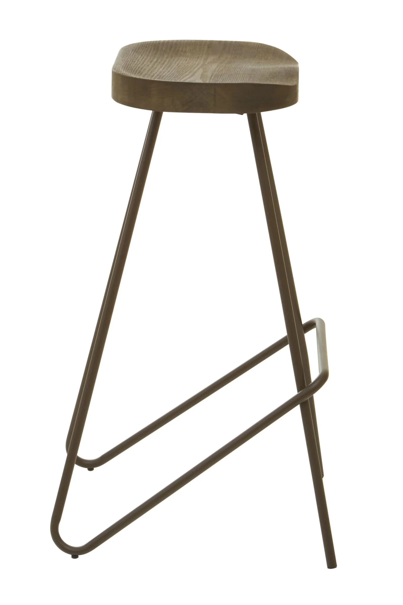 District Wooden Top Bar Stool With Metal Legs - Seating, photo 8 of 8