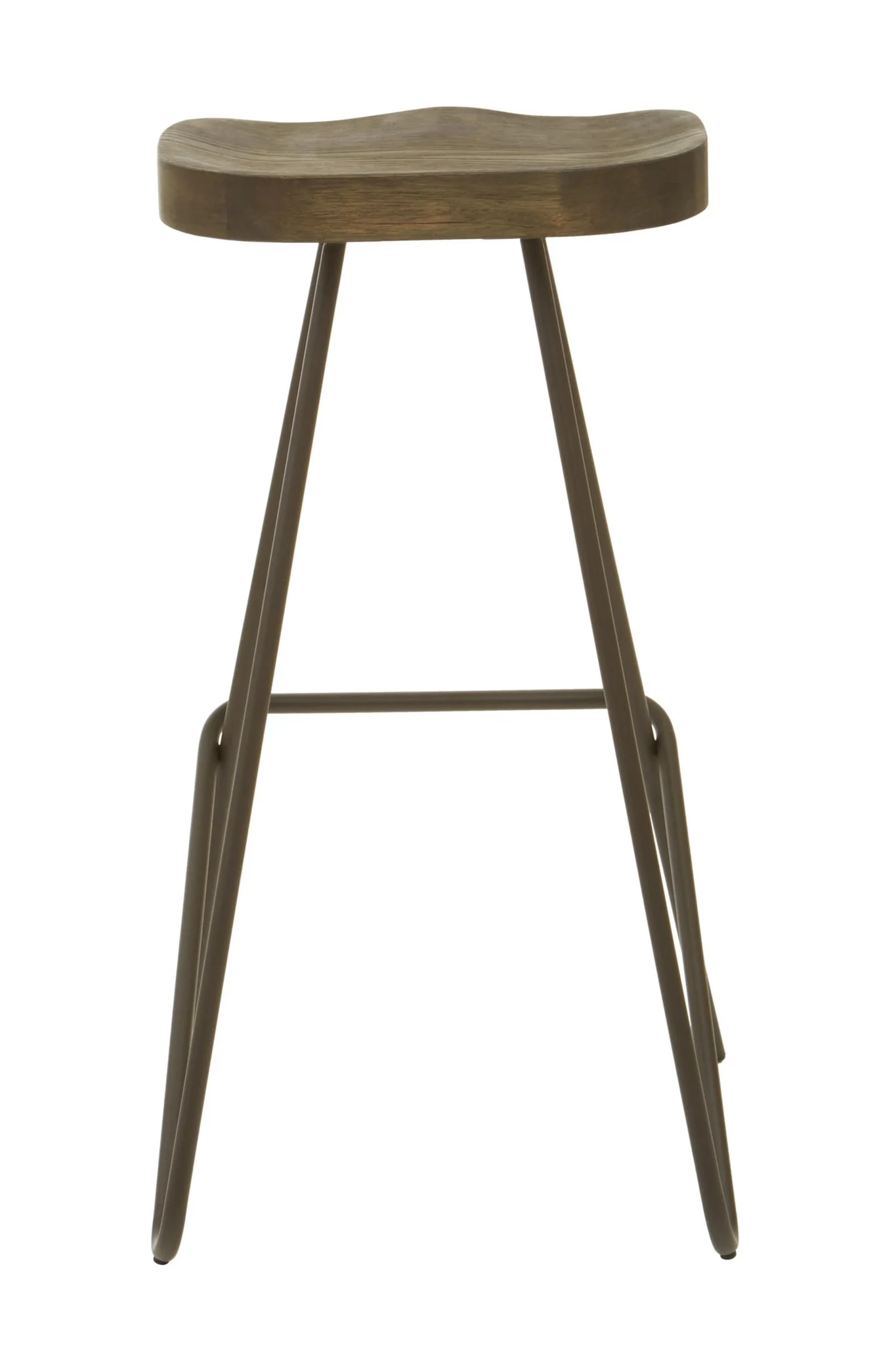 District Wooden Top Bar Stool With Metal Legs - Seating, photo 7 of 8