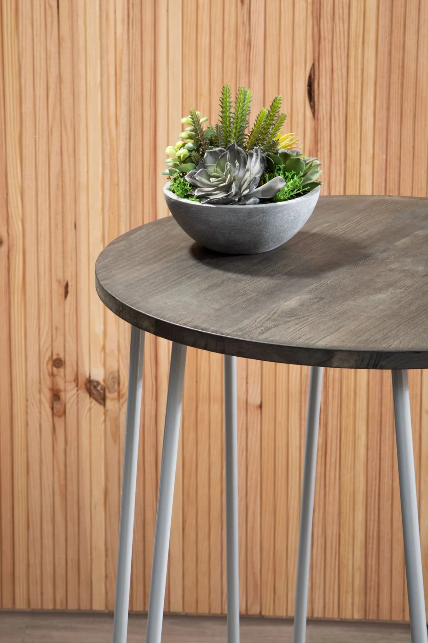 District 3 Piece Elm Wood Bar Table And Stool Set - Seating, photo 8 of 8