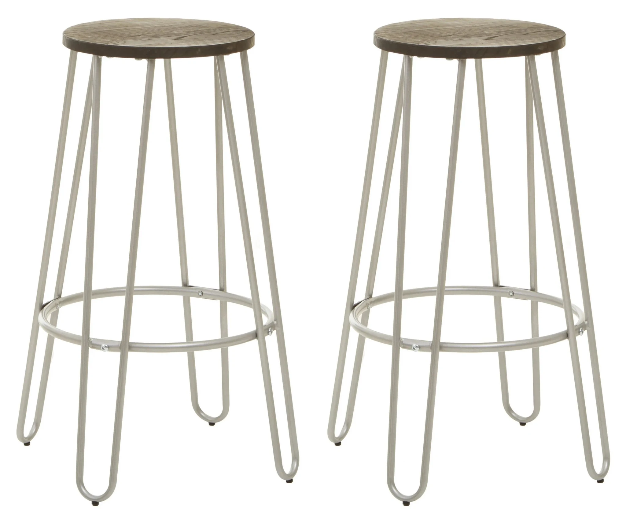 District 3 Piece Silver Frame Bar Table Stool Set - Seating, photo 6 of 8
