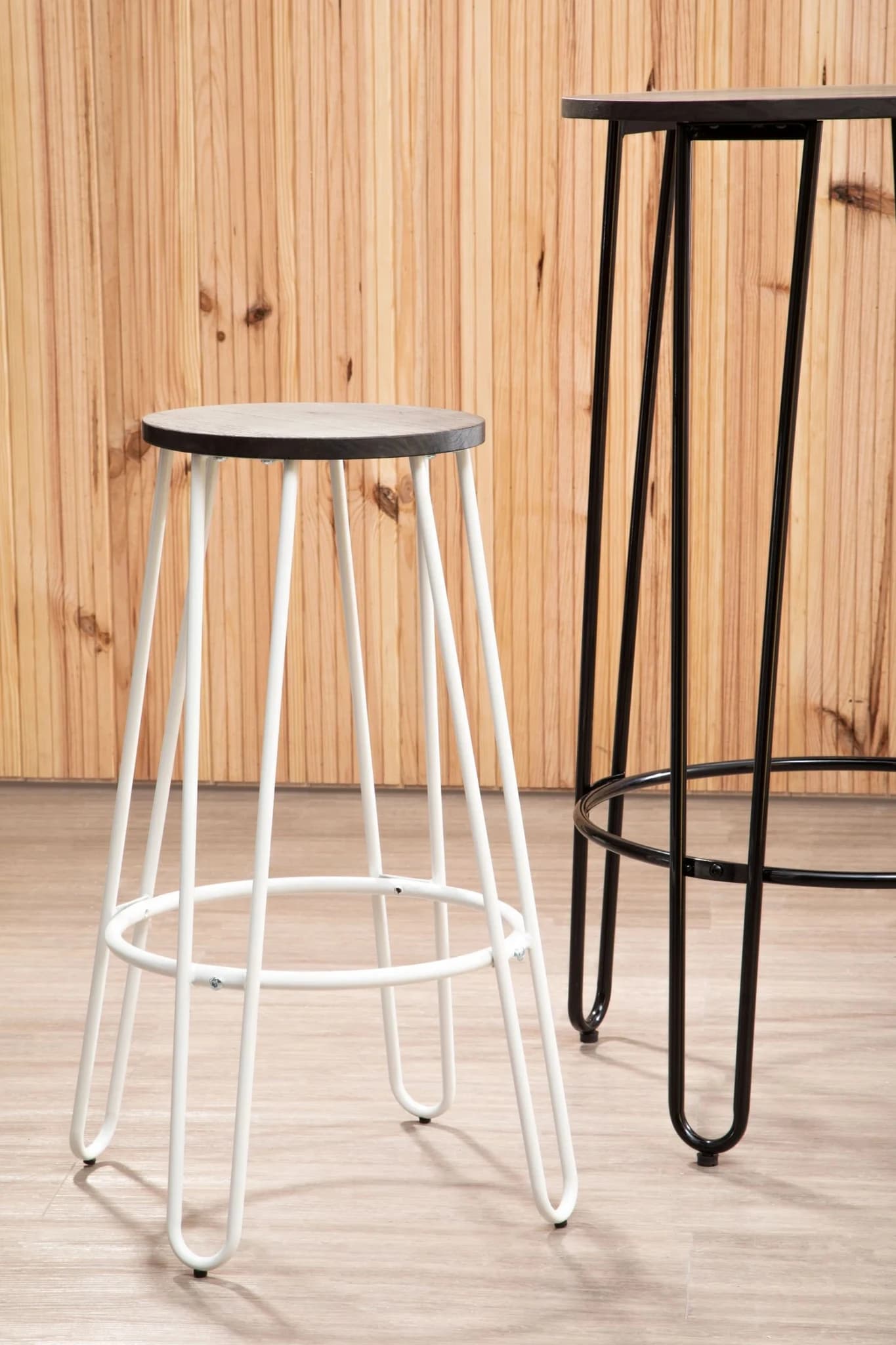 District White Finish Metal Frame Bar Stool - Seating, photo 7 of 8
