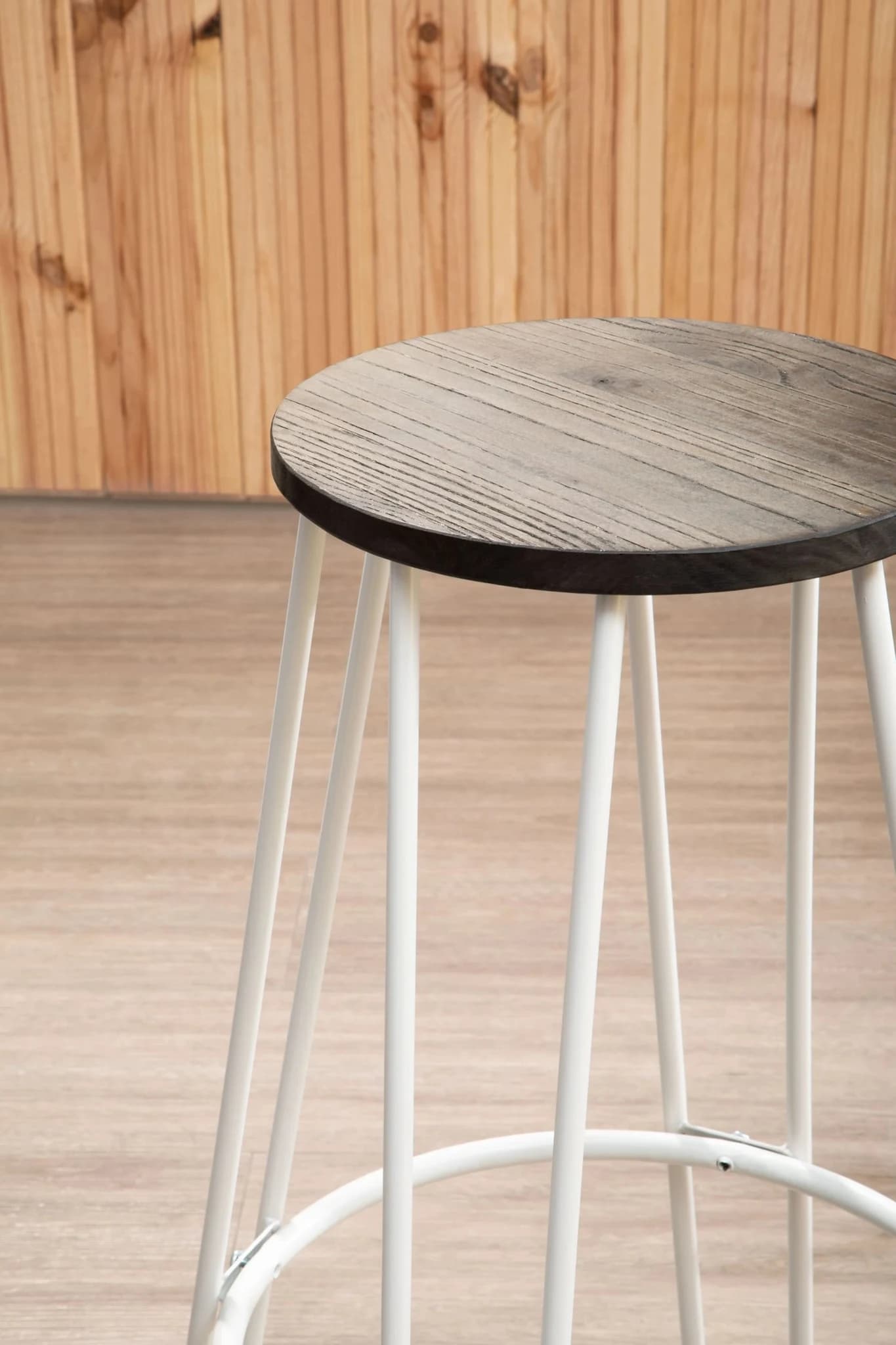 District White Finish Metal Frame Bar Stool - Seating, photo 6 of 8