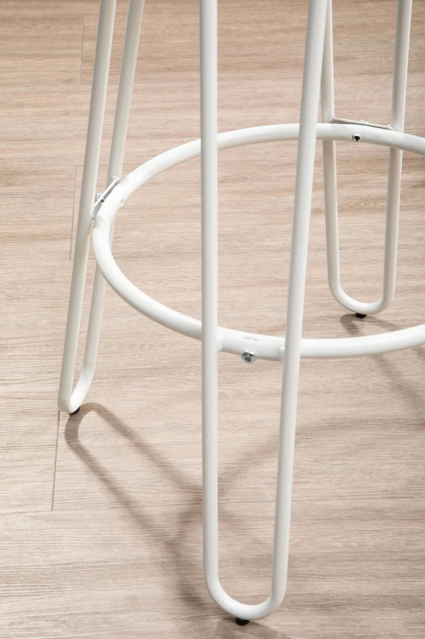 District White Finish Metal Frame Bar Stool - Seating, photo 5 of 8